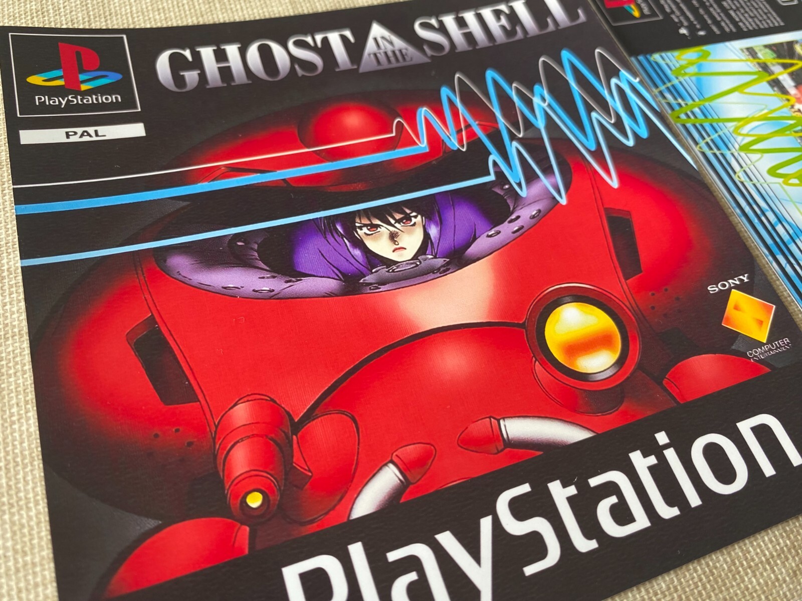 Ghost In The Shell PlayStation PS1 Replacement Inlay Covers Front Back