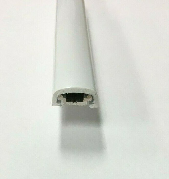 50 Feet White No Leg RV Vinyl Trim Screw Cover Fits 5/8" Wide Small Retainer