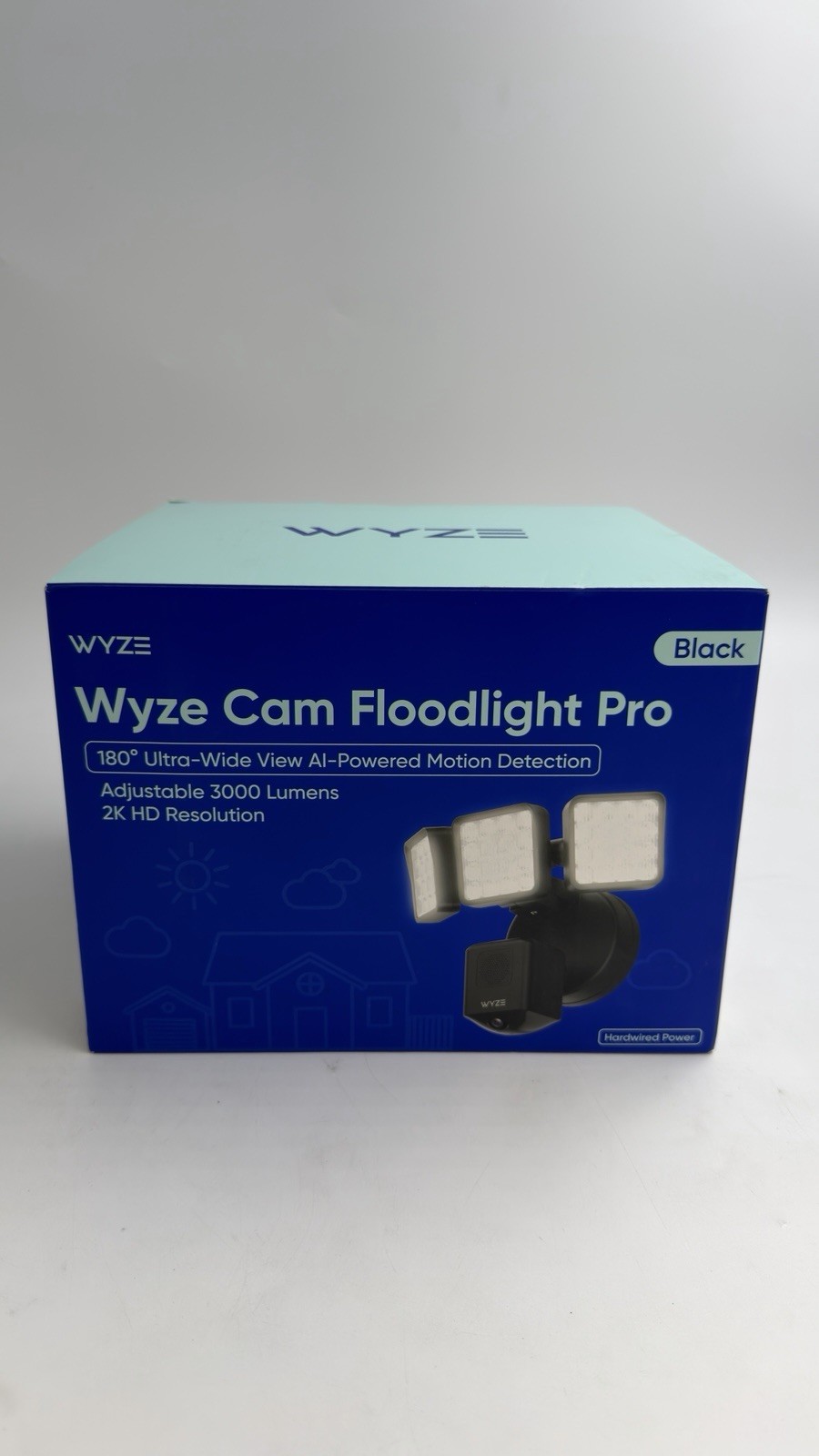 WYZE Cam Floodlight Pro 2.5K QHD Outdoor Wi-Fi Smart Security Camera - Black