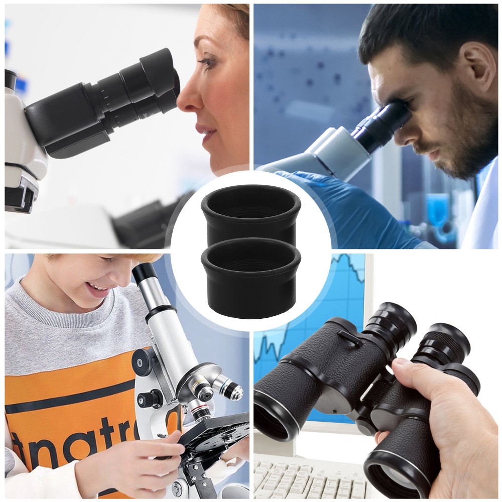 2Pcs Microscope Eyepiece Cover Binocular Cups Binoculars Rubber