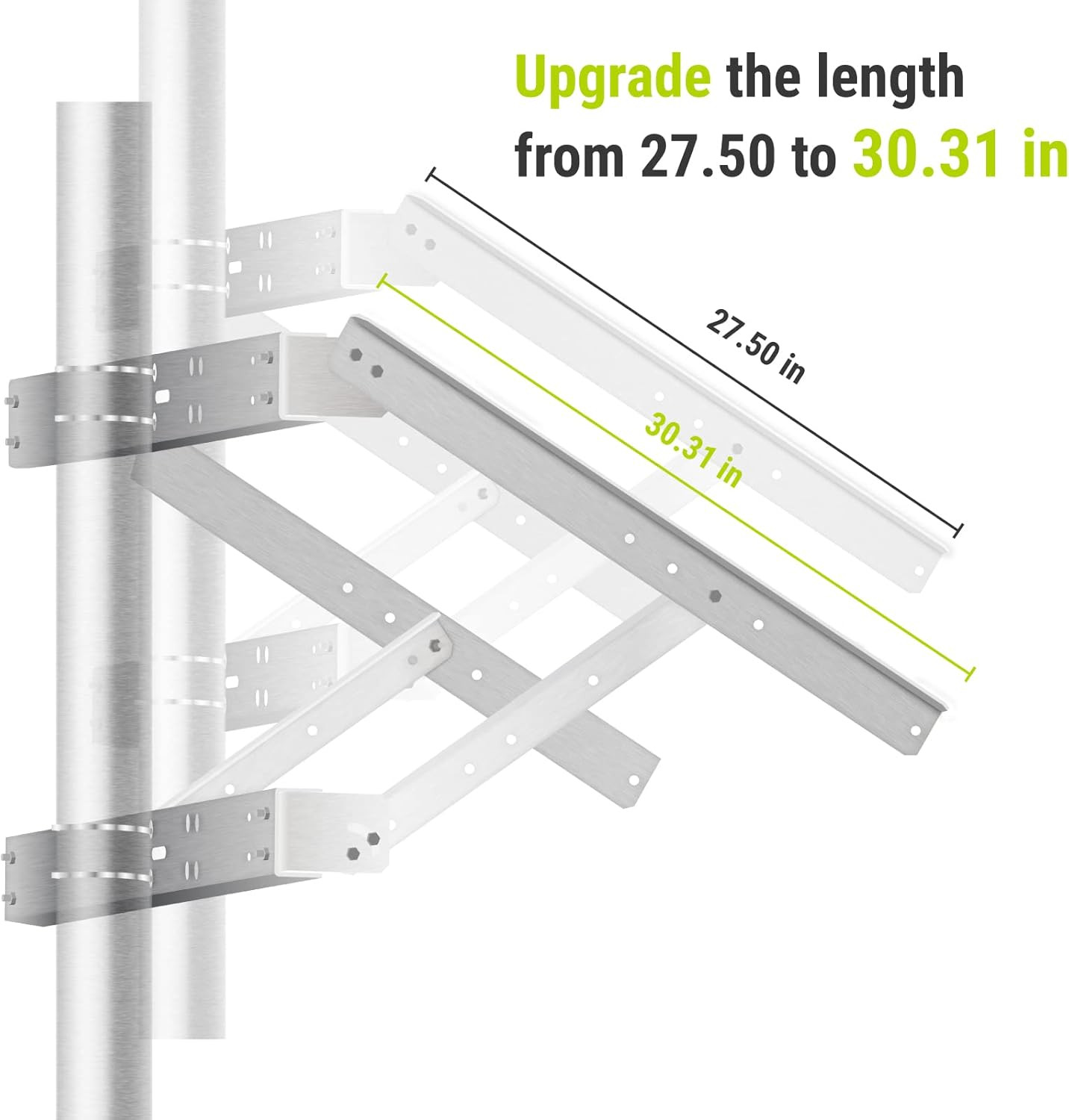 Solar Mounting Bracket Universal Double Arm for Pole/Wall Installation Designed