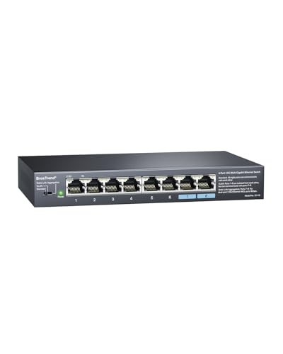 2.5Gb Switch, Unmanaged 8 Port Ethernet Switch 2.5 Gigabit Supports Static