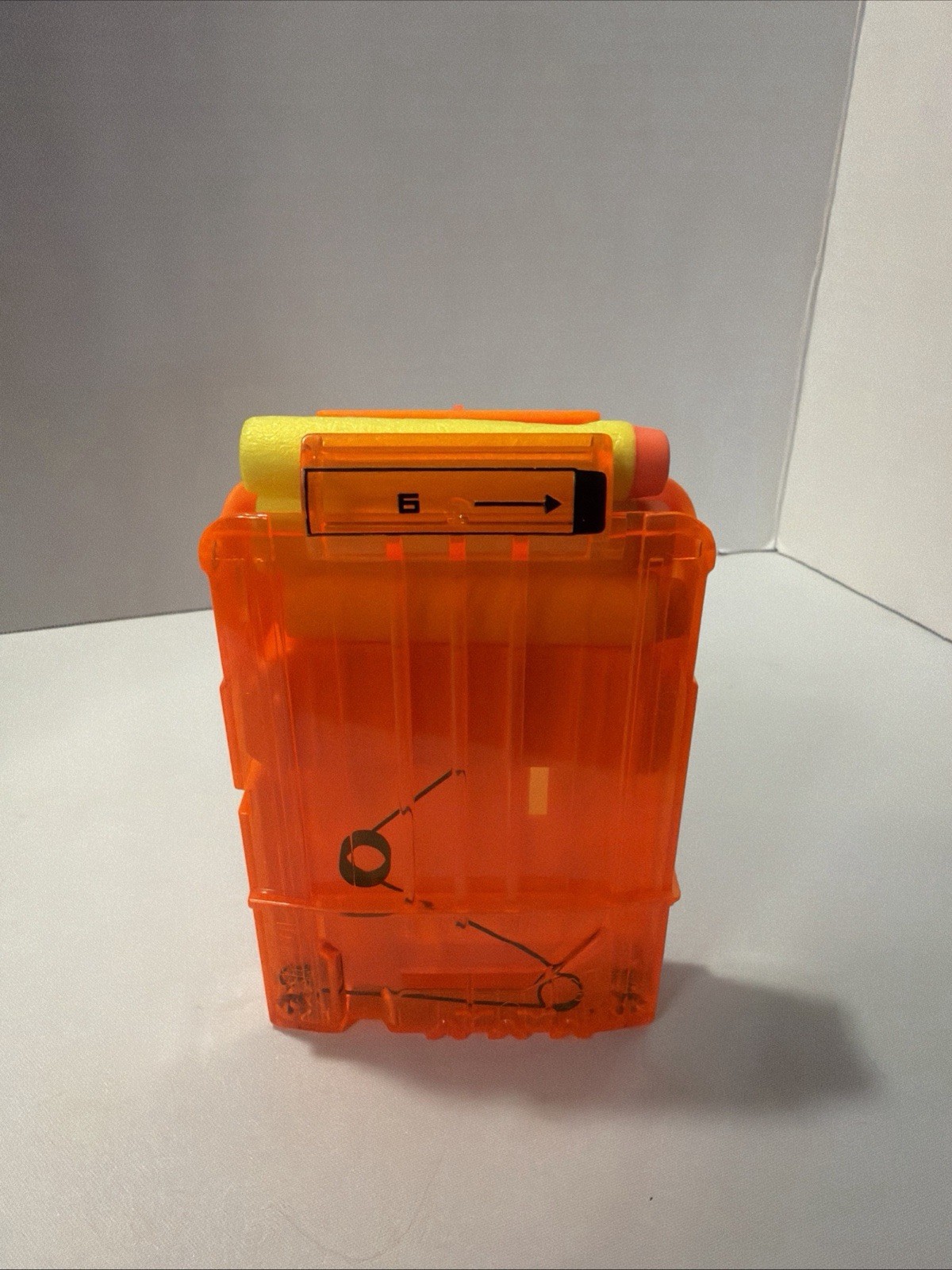 Nerf N Strike Elite six round dart clip ammo magazine cartridge