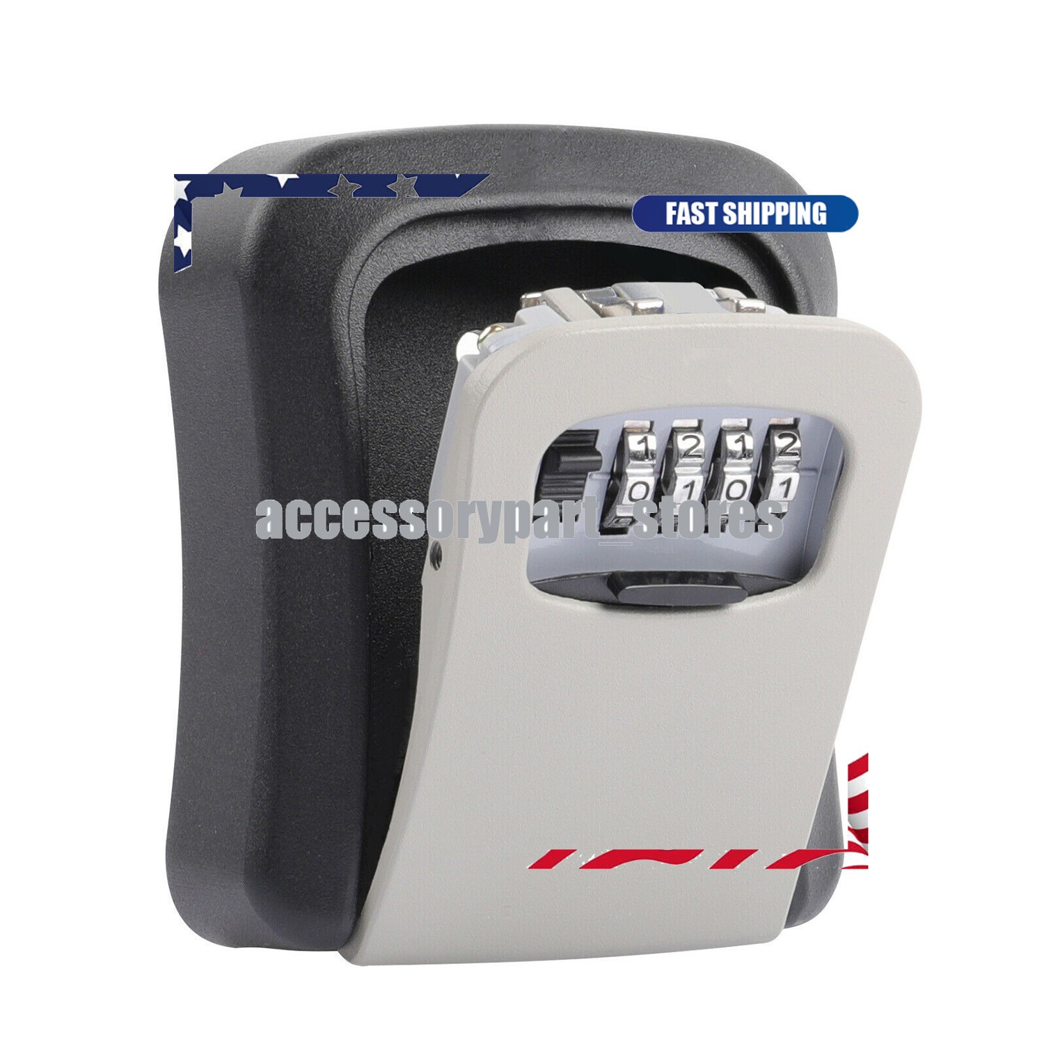 4 Digit Key Safe Lock Box Combination Security Storage Case Organizer Wall Mount