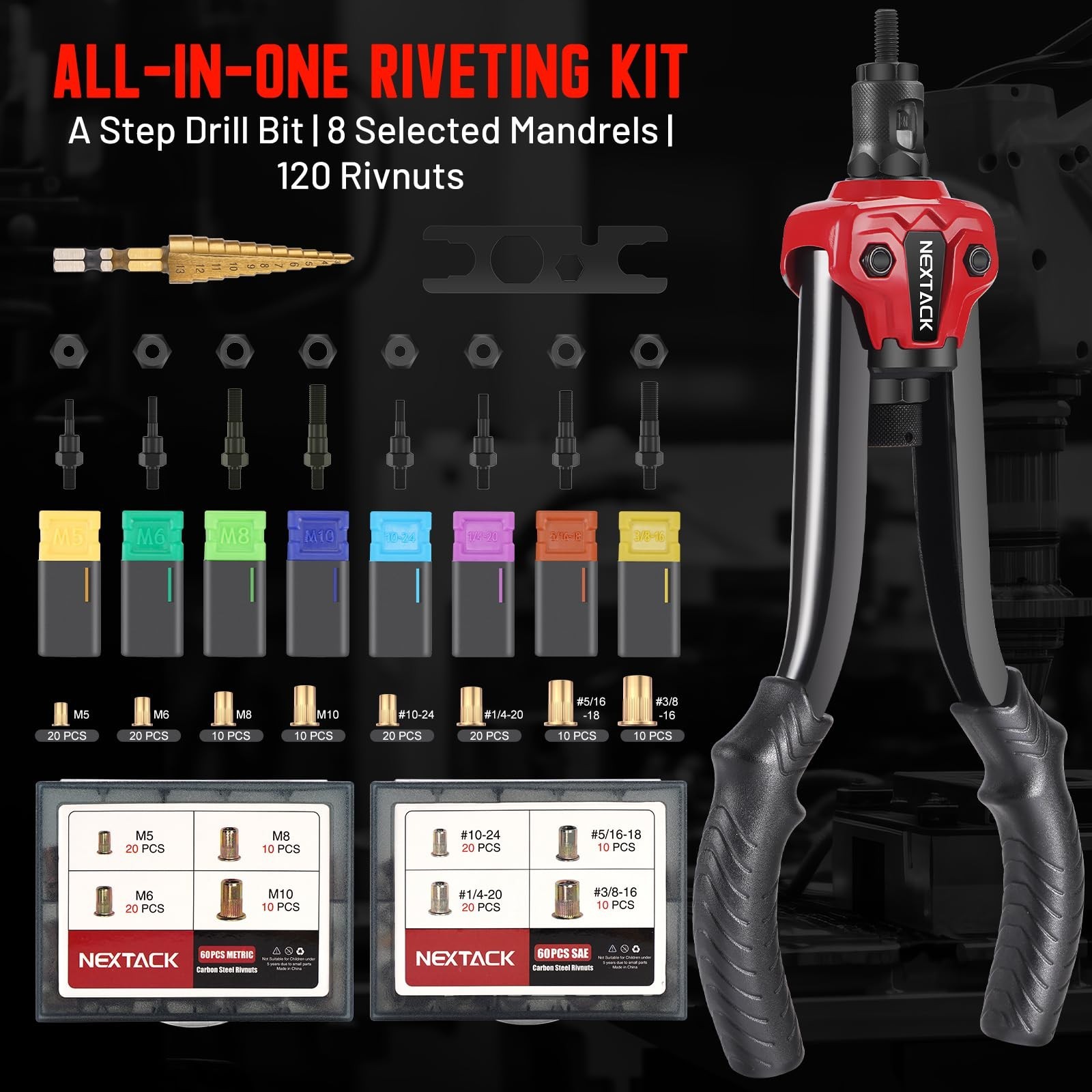 Rivet Nut Tool Bundle NT600 & NT700 for DIY and Professional