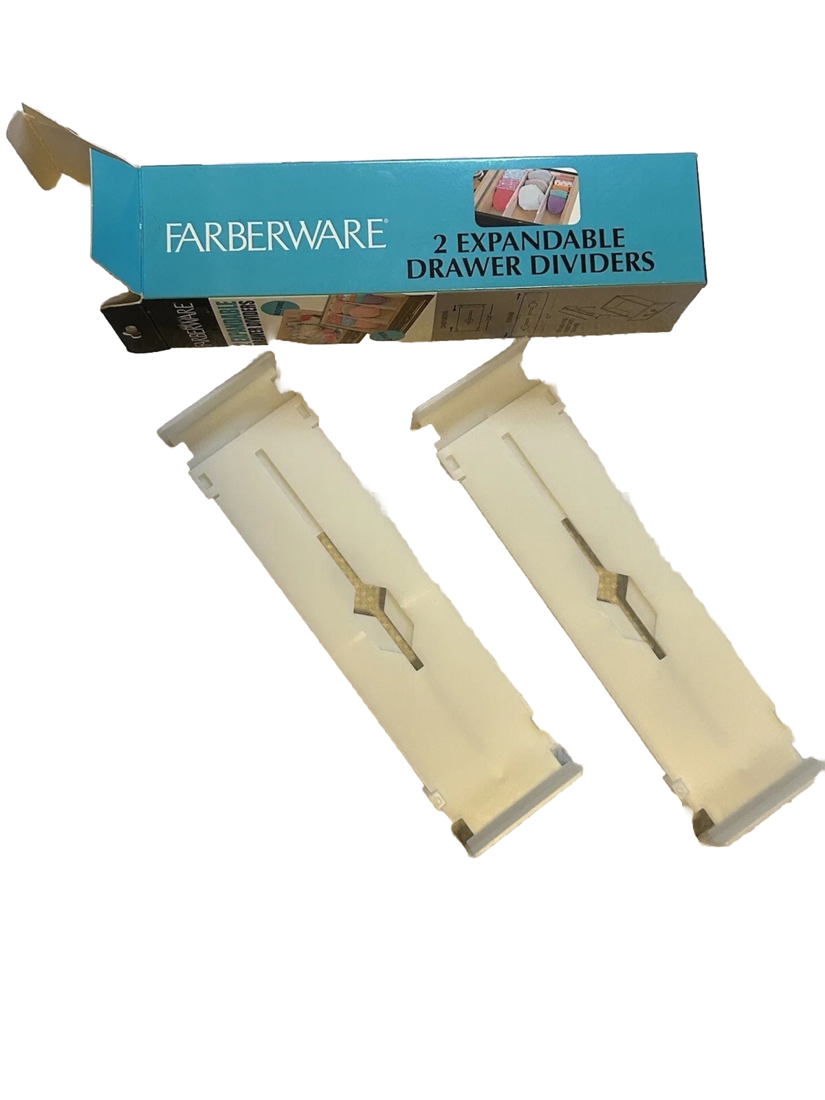 Farberware - NEW - 2 Expandable Drawer Dividers DIY Storage Organizer - NEW