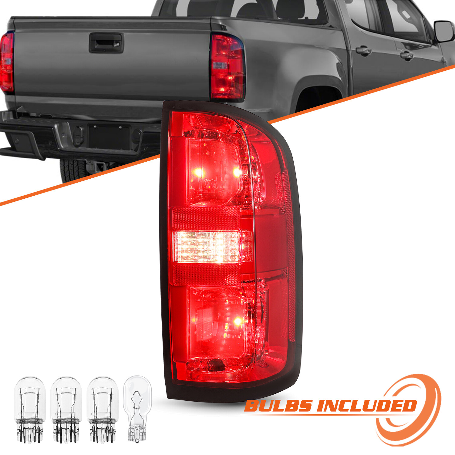 Tail Light For 15-21 Chevy Colorado Factory Style Passenger Side Left w/ Bulb