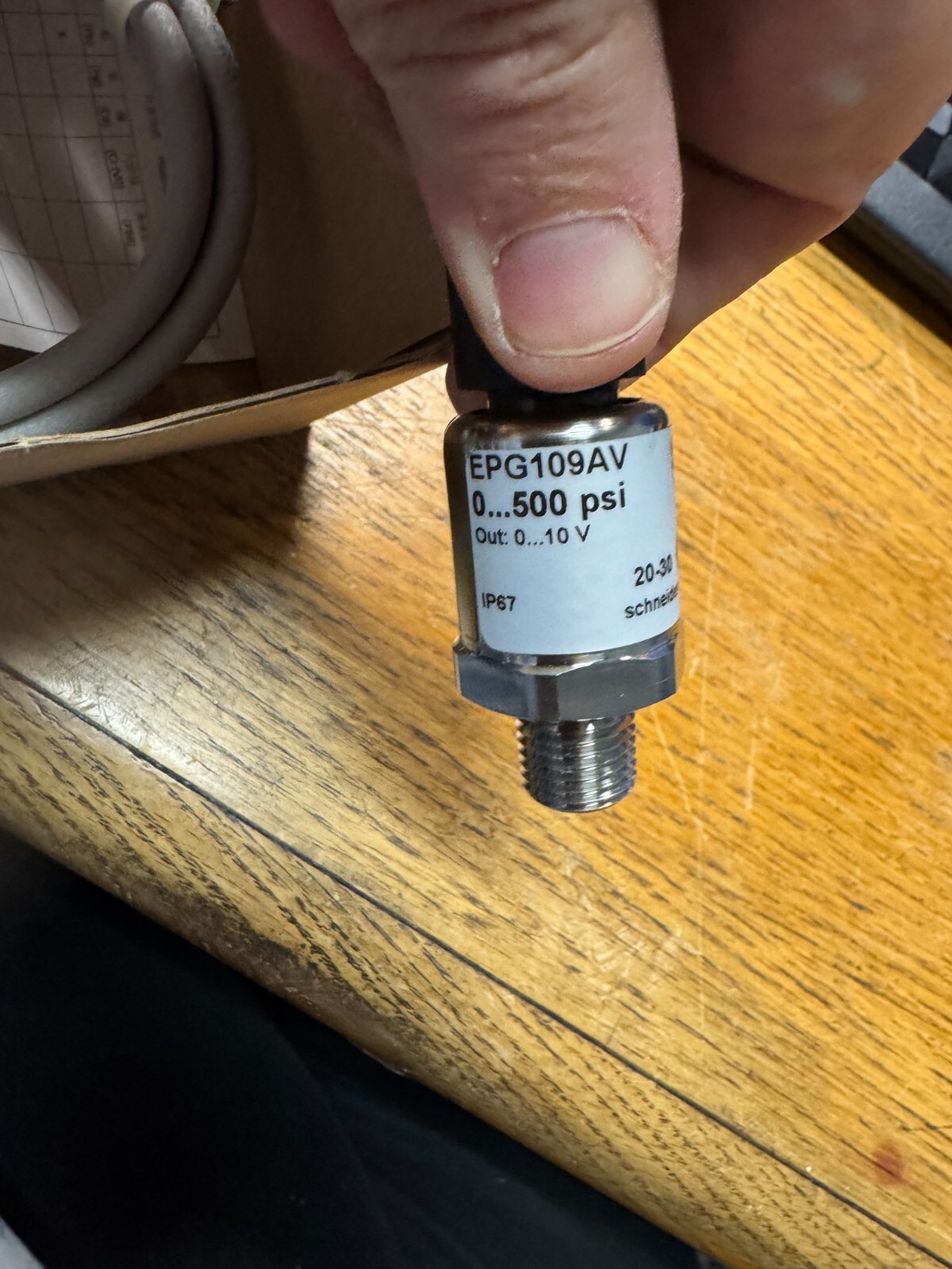 EPG109-AV Gauge Pressure Sensor Schneider electric Sensors, 0-500Psi