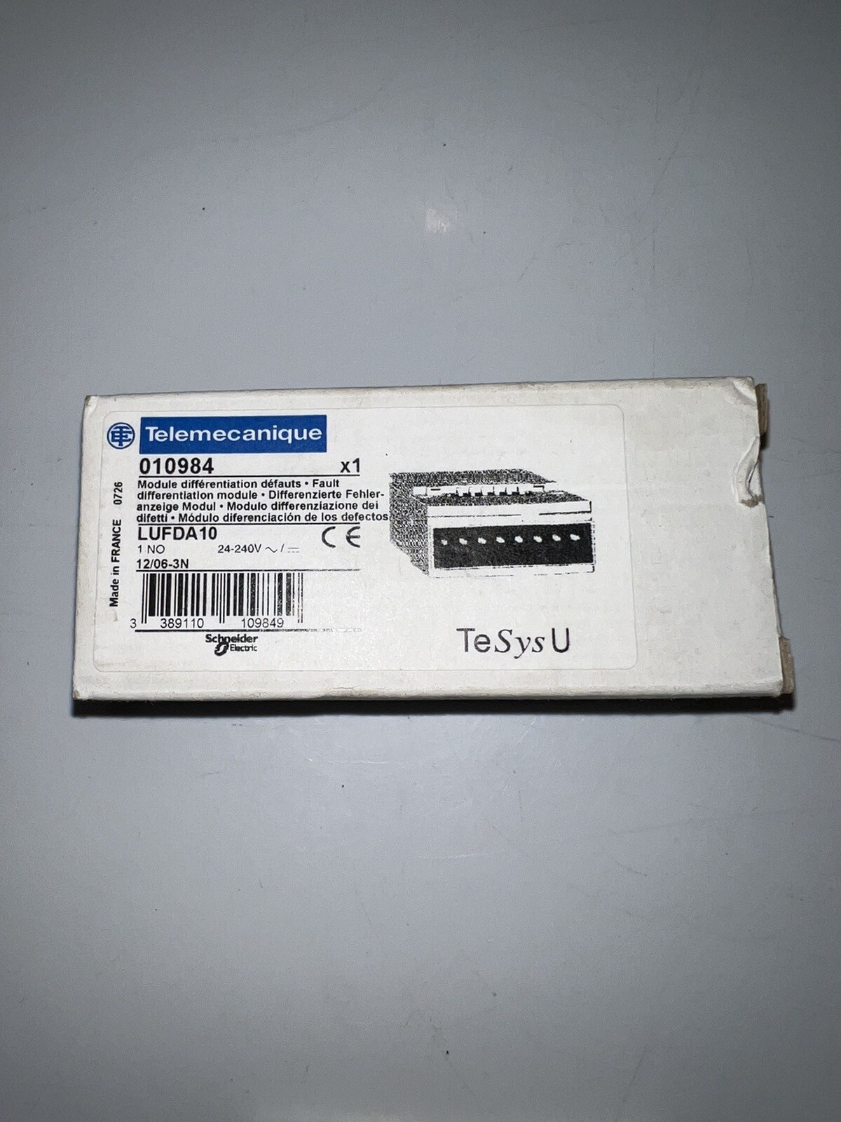 NEW TELEMECANIQUE SCHNEIDER ELECTRIC LUFDA10 MODULE 24-240V AUXILIARY MODULE