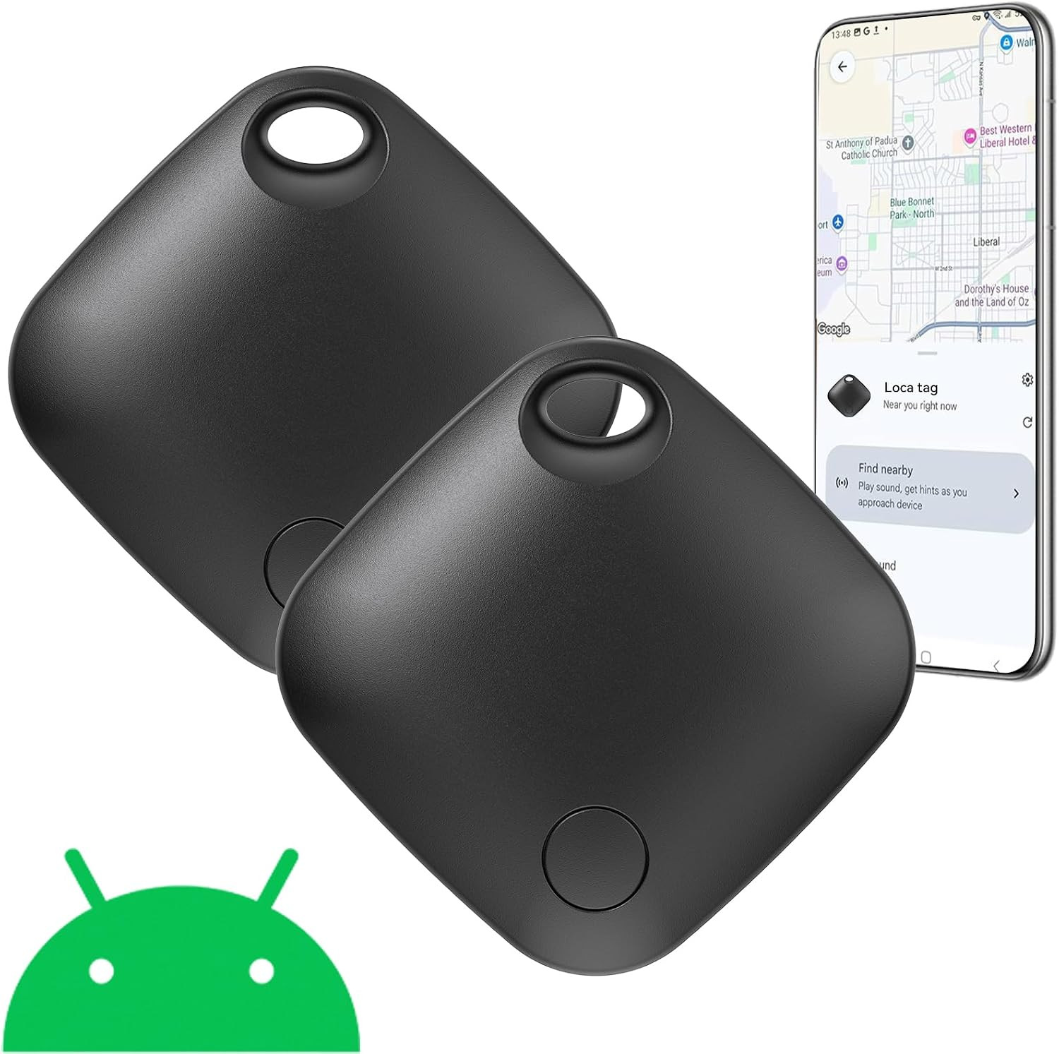 Air Tags-2 Pack Android,Luggage Tracker Tags for Android Works with Google Find