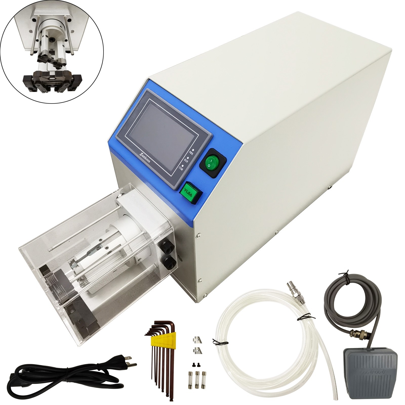 110V Semi-automatic Coaxial Wire Stripping Machine Rotary Stripping Machine