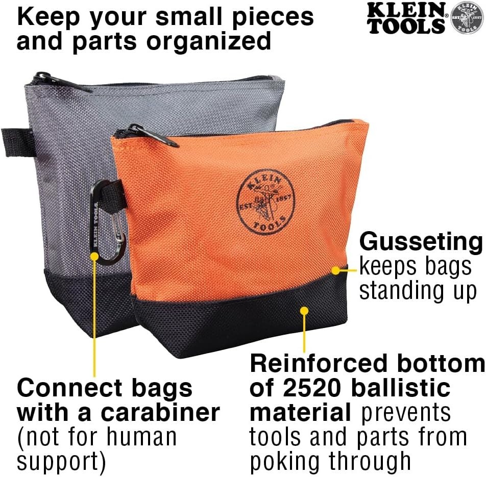 Water-Resistant Ballistic Utility Bags - 2-Pack for Efficient Tool Organization