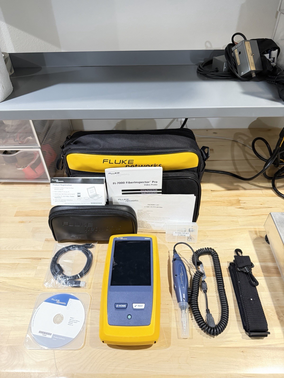 FLUKE NETWORKS FI-7000 FIBER INSPECTOR PROBE KIT (NEW SEALED) FREE SHIPPING