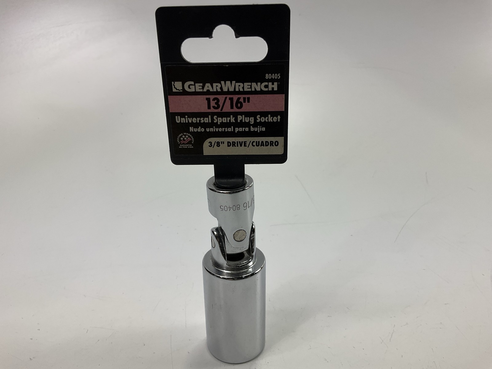 Gearwrench 80405 13/16" Universal Spark Plug Socket. 3/8" Drive, Swivel