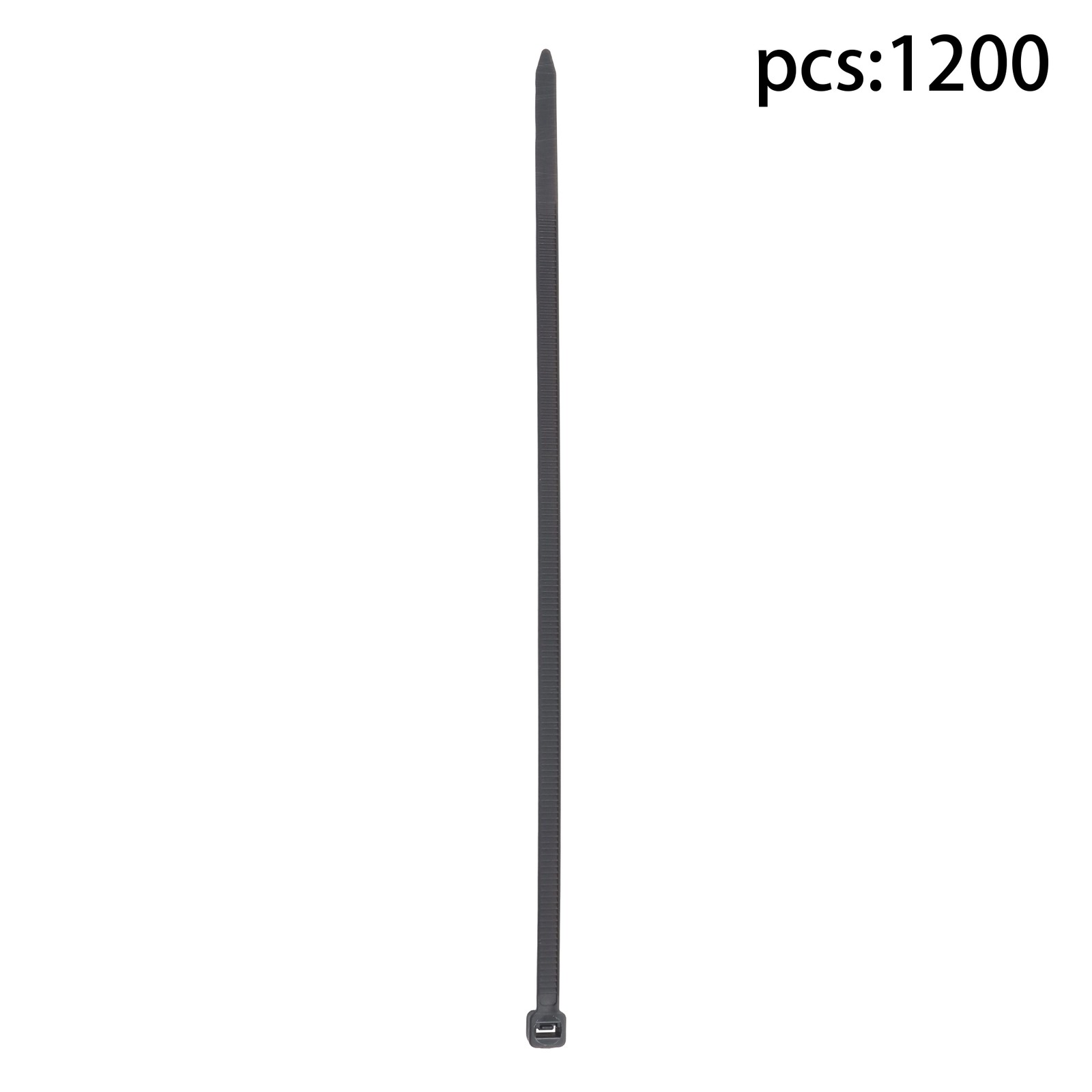 8 Inches, 65 lb Tensile Strength, Self-locking Nylon Cable Ties, Black, 1200Pcs