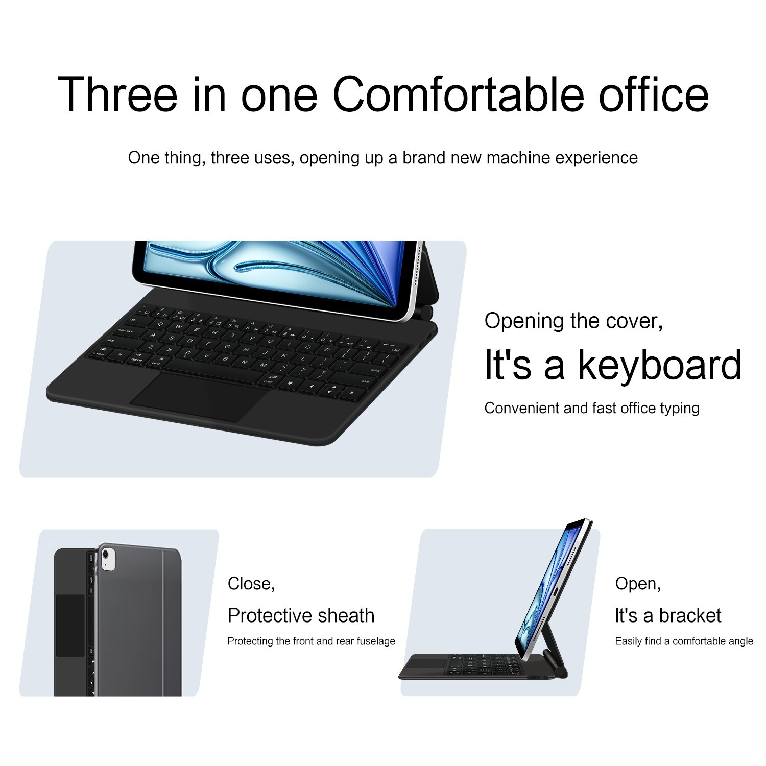 Magic Keyboard For iPad Air (M4) 11-inch Tablet With Stand Case