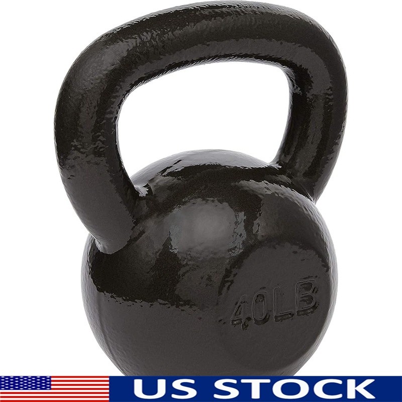 Cast Iron Kettlebell Strength Training W/ Textured Handle Fitness Exercise New