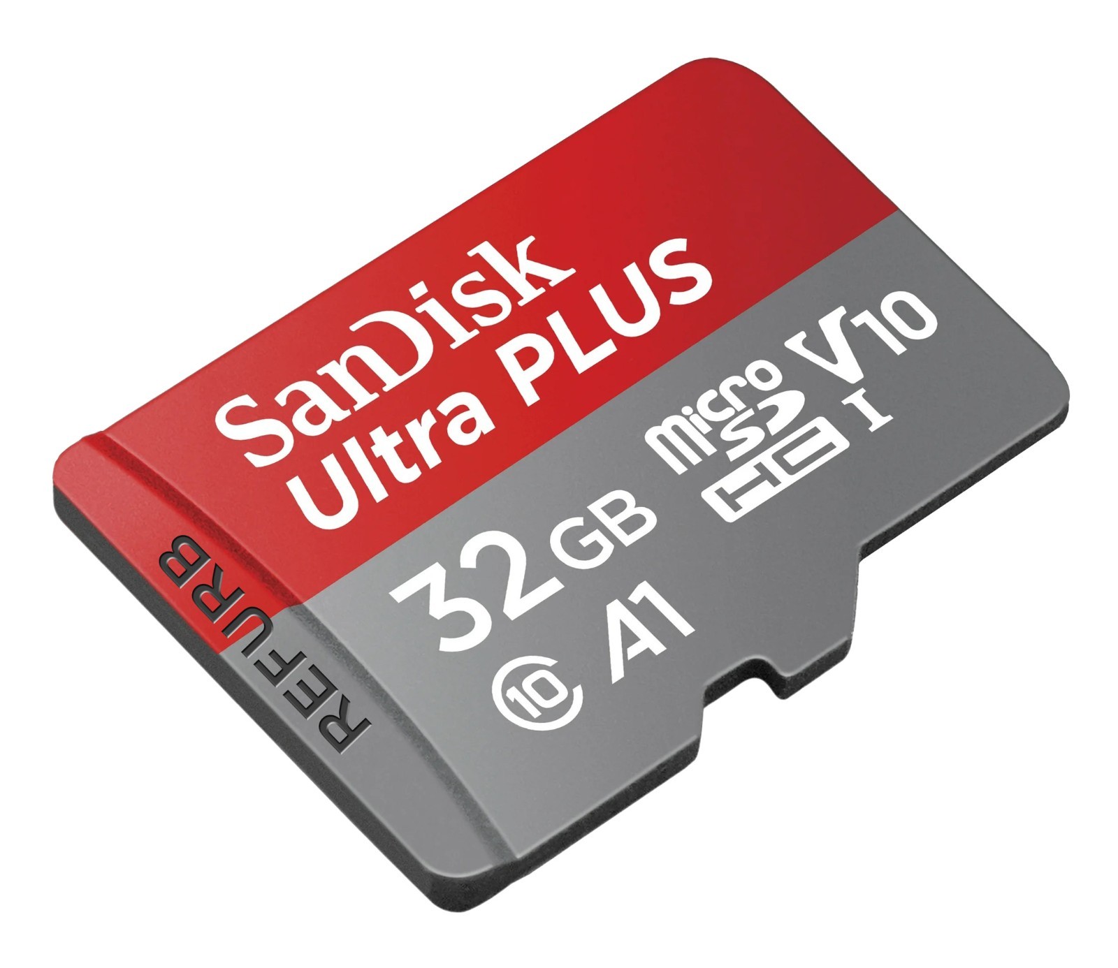 SanDisk - Ultra PLUS 32GB microSDHC UHS-I Memory Card U