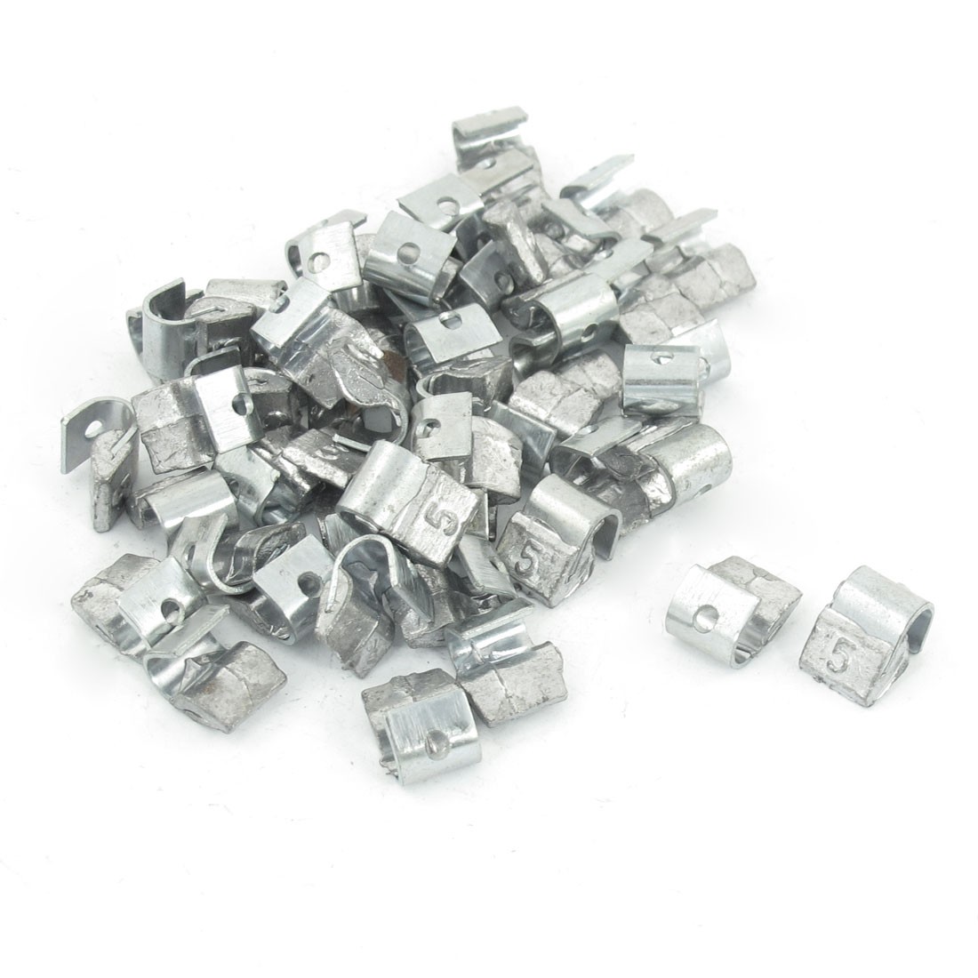 50pcs 5g Clip Tyre Wheel Balancing Weights for Motorcycle Auto Alloy Rim