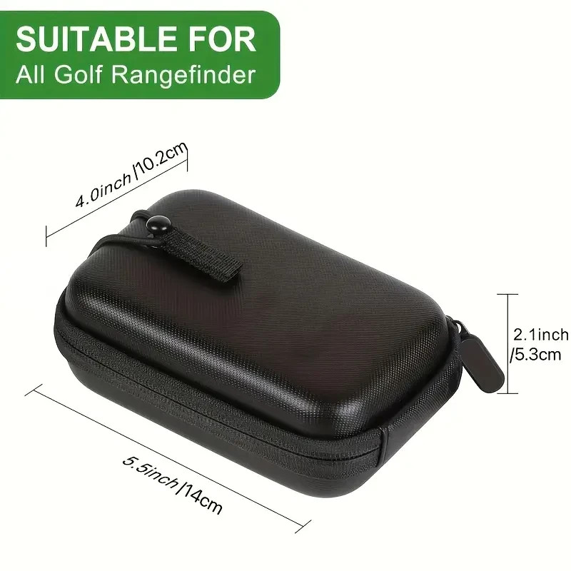Golf Rangefinder Case EVA Hard Shell Case Safely Holds All Rangefinders Black