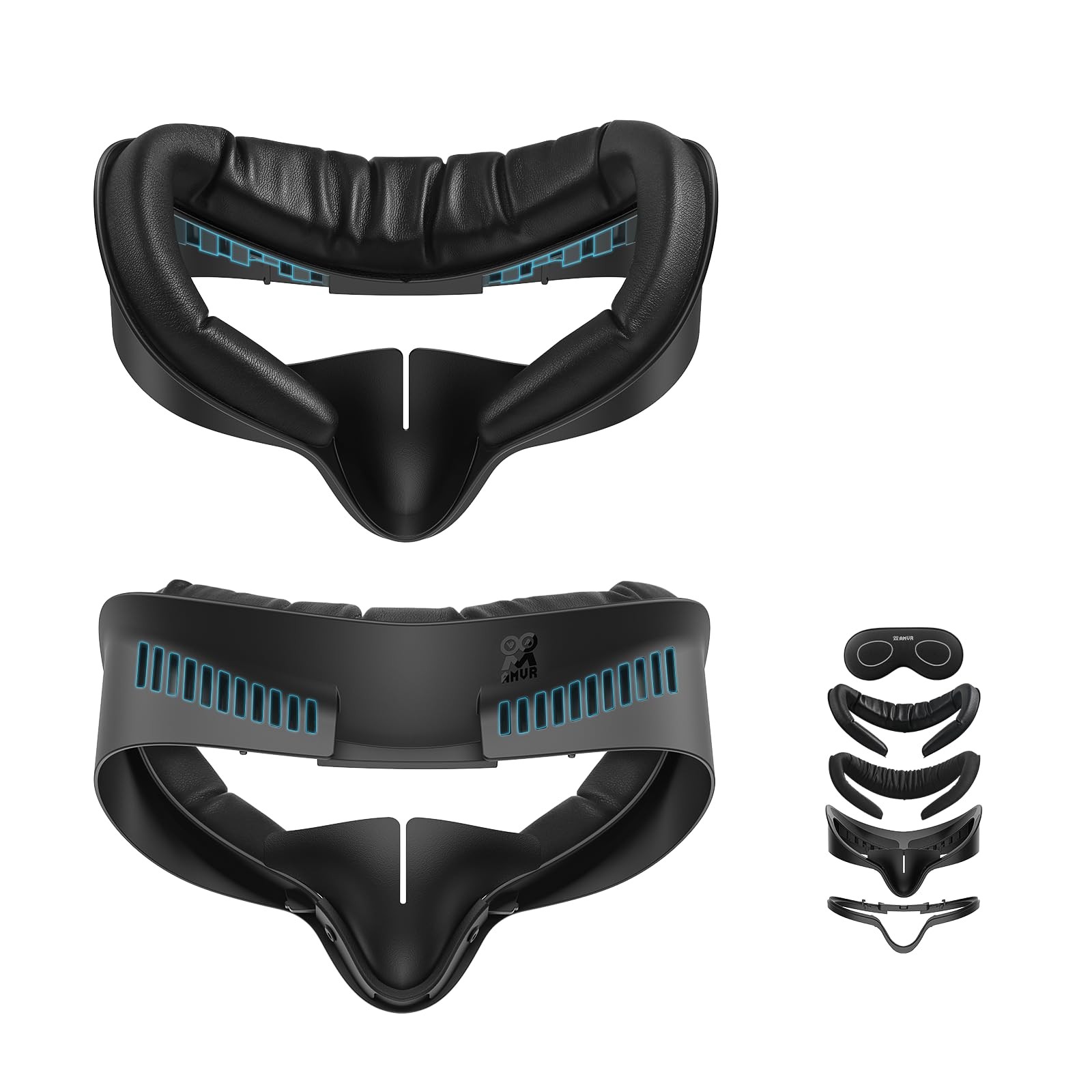 AMVR Facial Interface Face Pad Cover Compatible with Meta/Oculus Wider, black