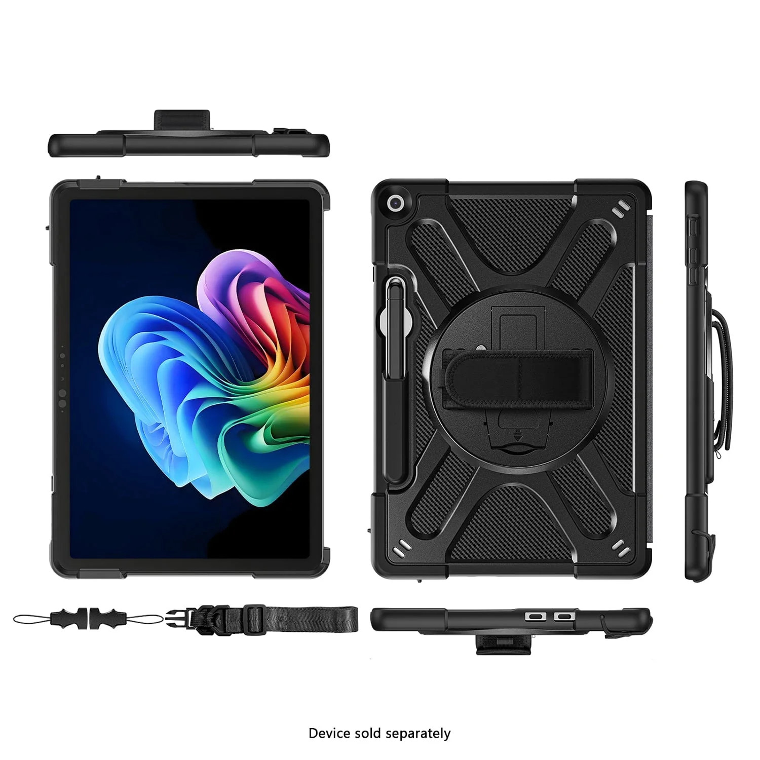 Microsoft Surface Pro 12" Case - Heavy-Duty with Hand & Shoulder Strap