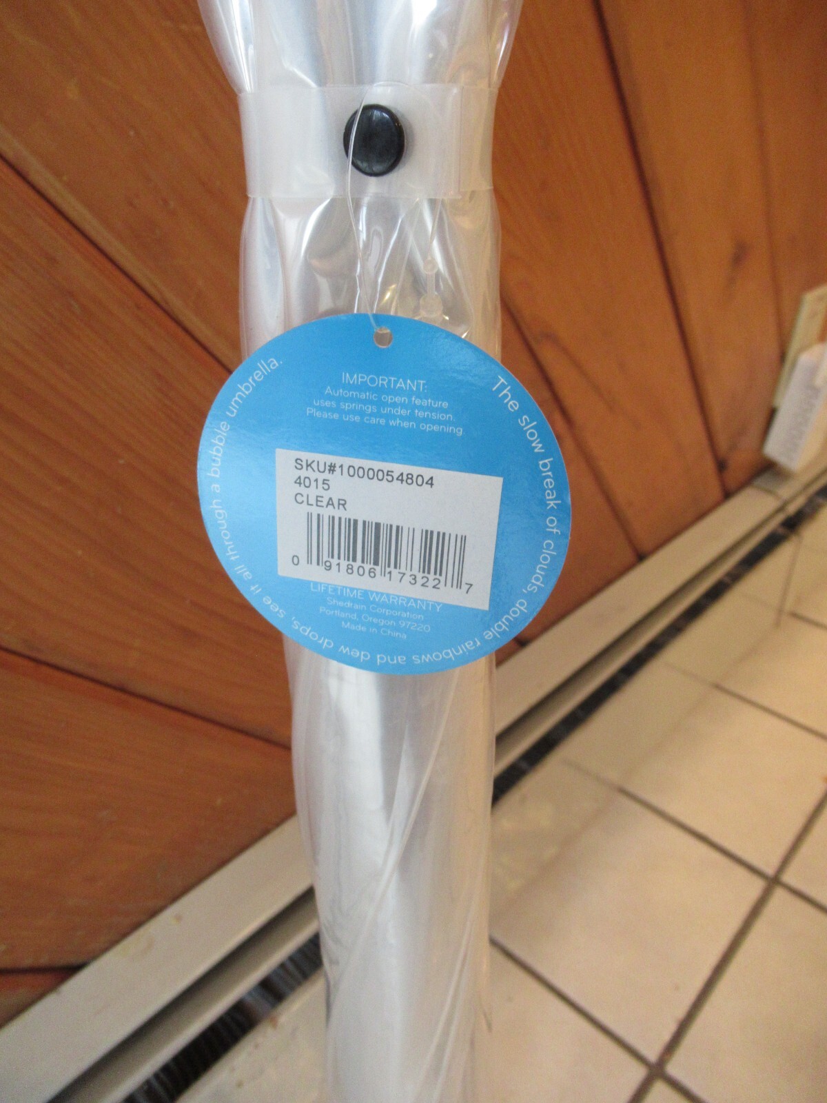 ShedRain Bubble Umbrella-See Through, Rain & Windproof-Perfect for Weddings