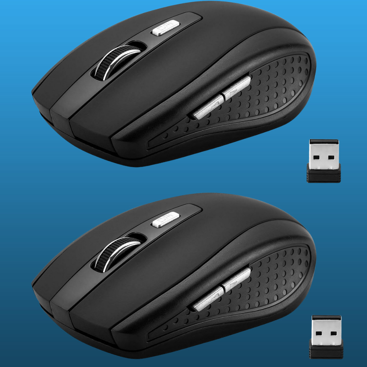 2 Wireless Optical Mouse Mice 2.4GHz USB Receiver For Laptop PC Computer DPI USA