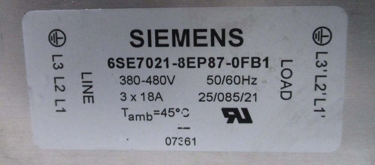 SIEMENS 6SE7021-8EP87-0FB1 380V-480V Removed From The Working Machine