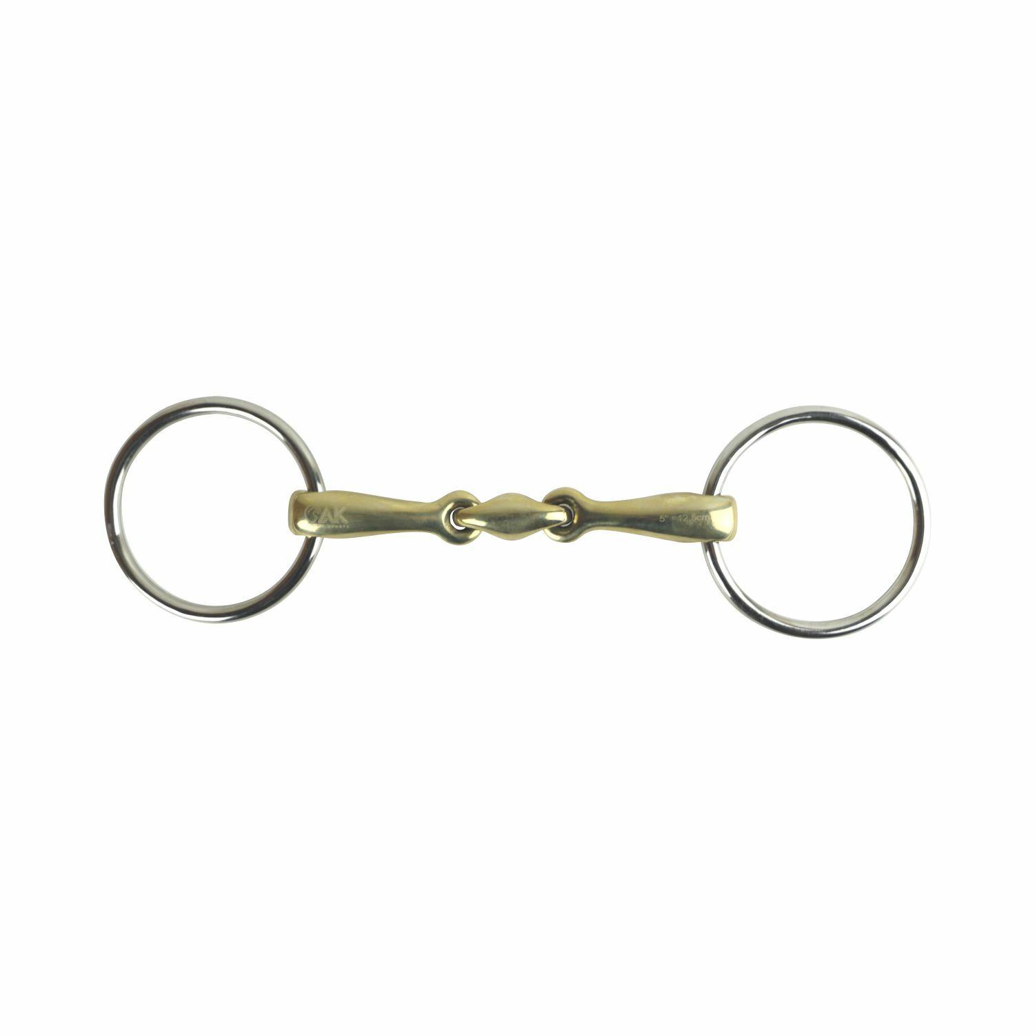 AK Loose Ring with Double Jointed Lozenge Horse Riding Bits in German Silver