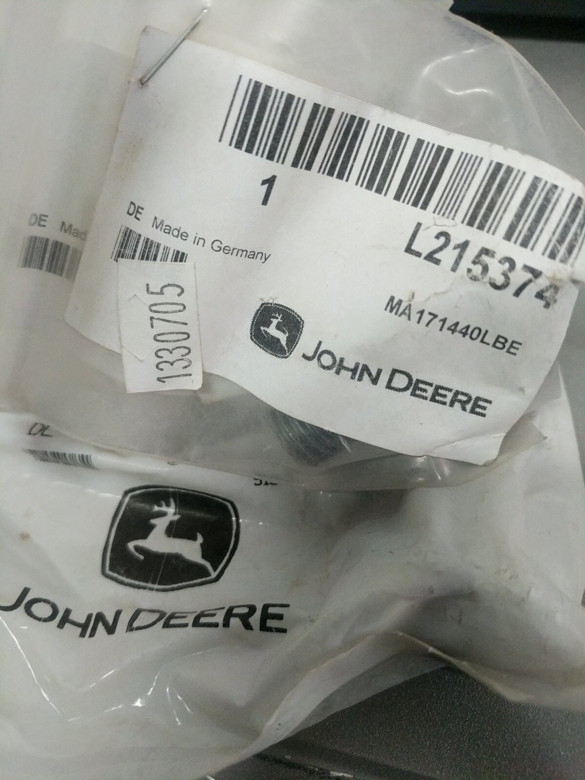Lot of 5 John Deere Original Equipment Bolt #L215374