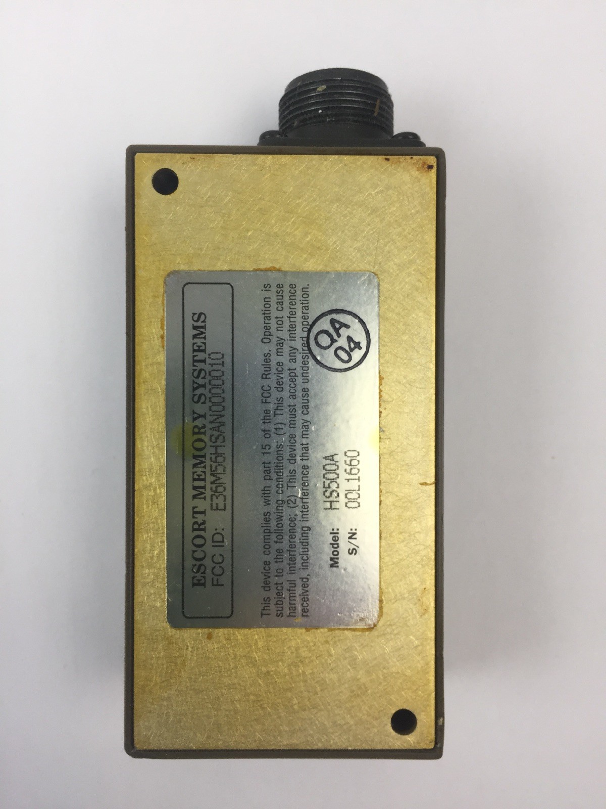 ESCORT MEMORY SYSTEMS HS500A