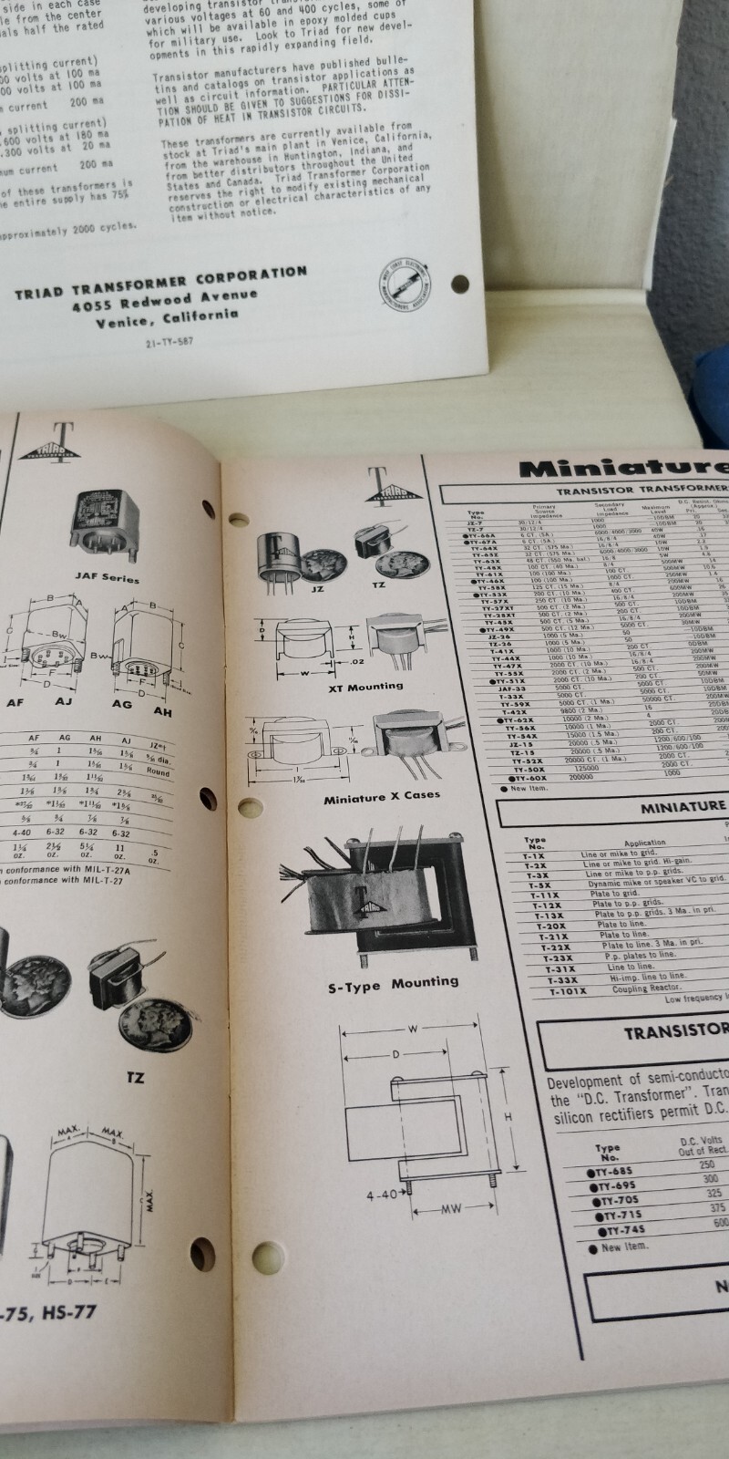 1958 Triad - Catalog - Transformers + More + Tv Components