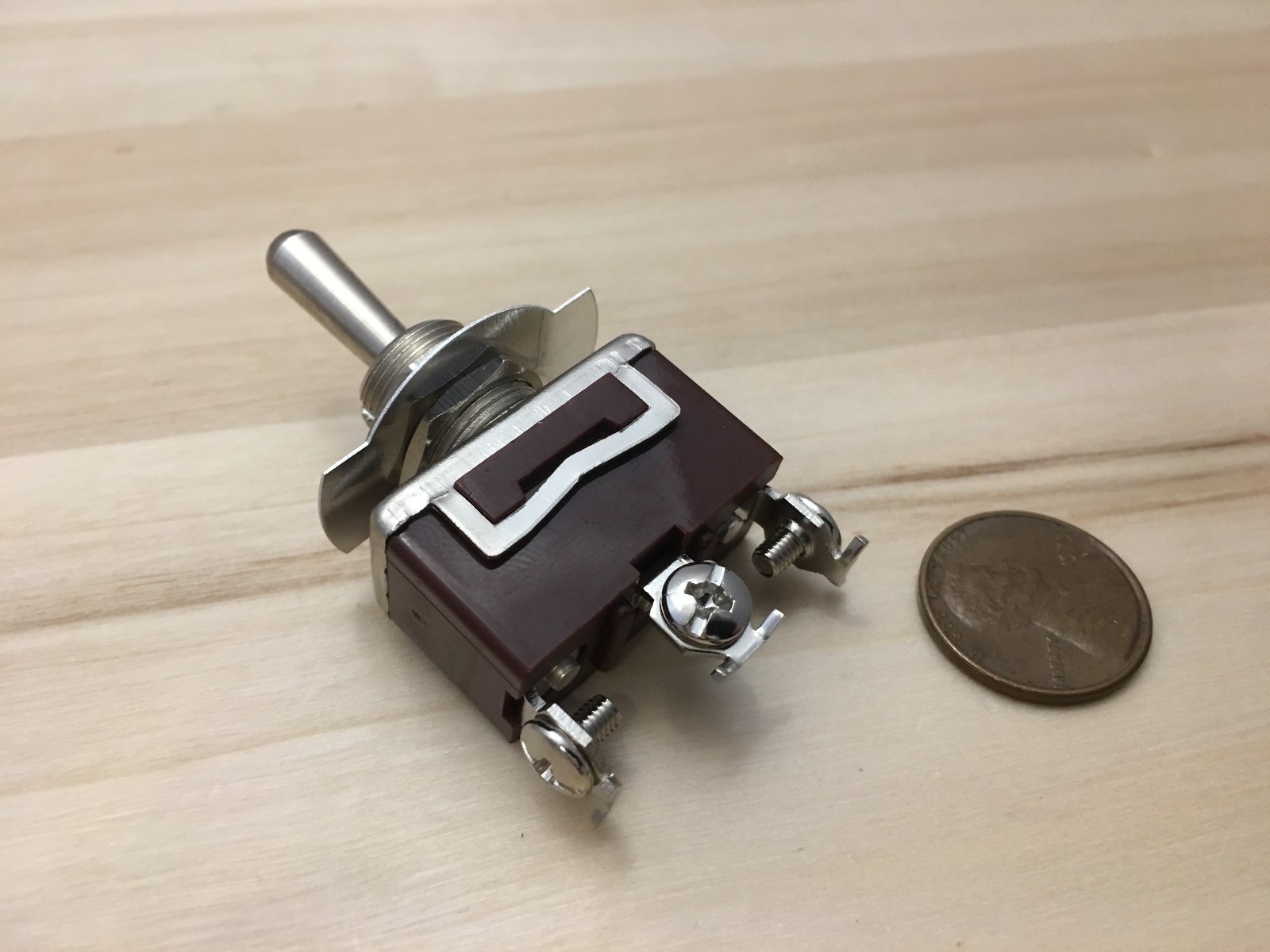 2 Pieces - RED 3 PIN Latching lock Toggle switch ON OFF ON 12v 125v C41