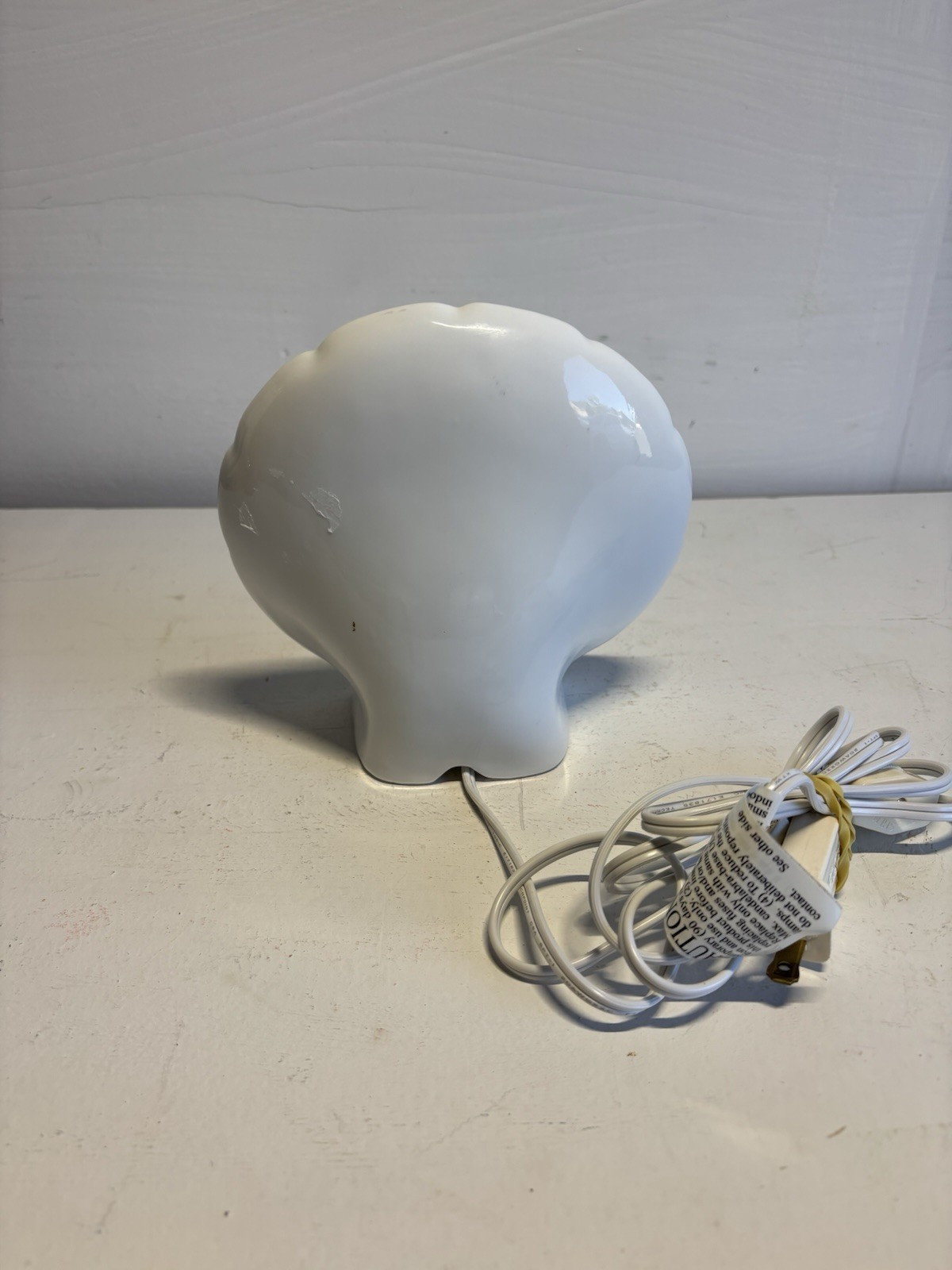 VTG ceramic religious light . White dove, praying hands, baptism, communion