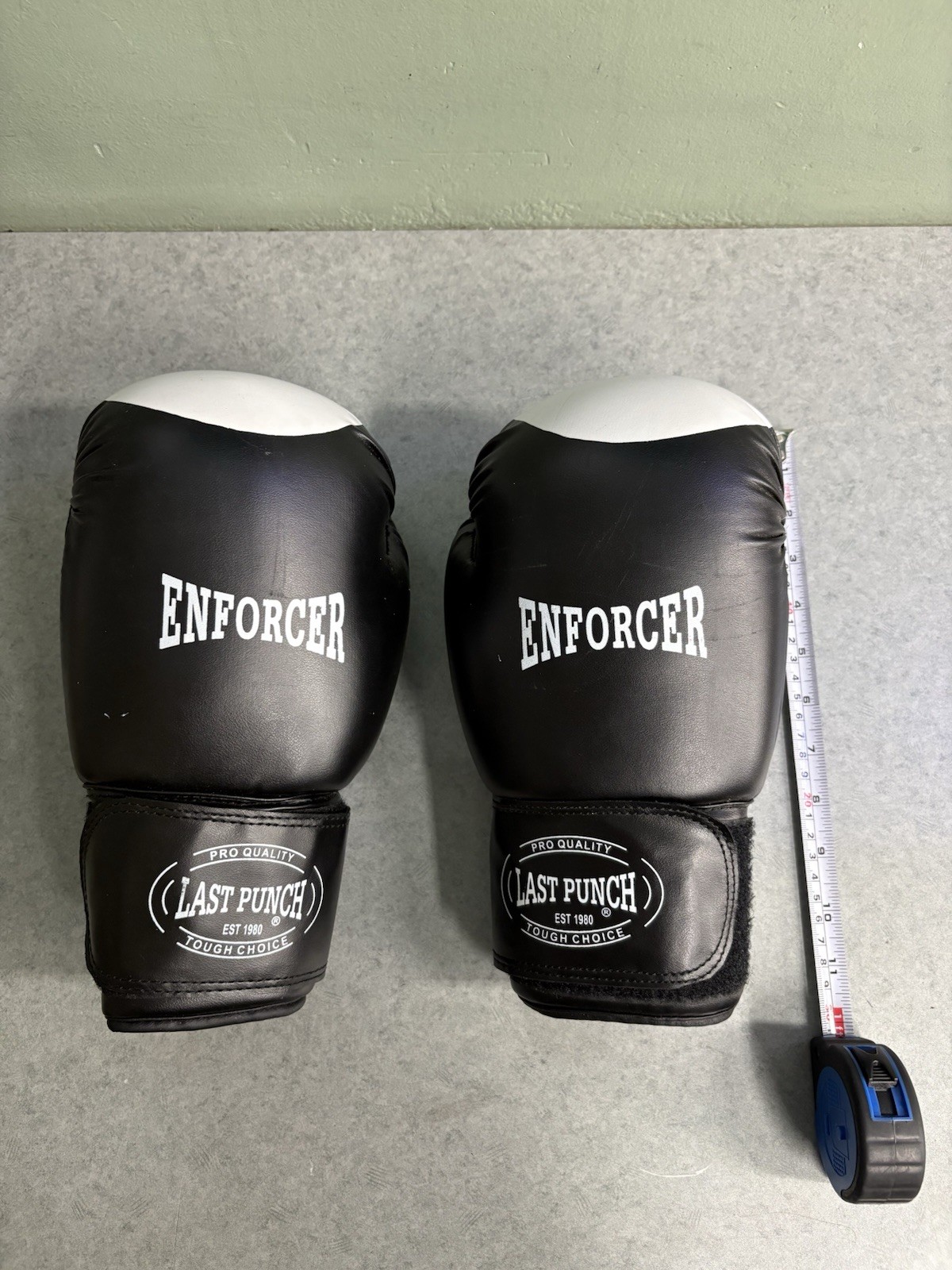 Last Punch Enforcer Boxing Gloves 9 oz One Size Adult Unisex Black/White