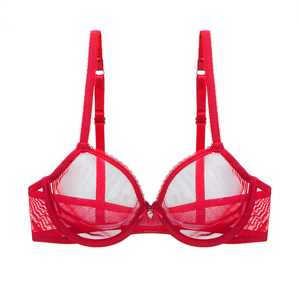 Lace See Through Bras Breathable Womens Bra Sexy Lingerie Unpadded Brassiere BHS