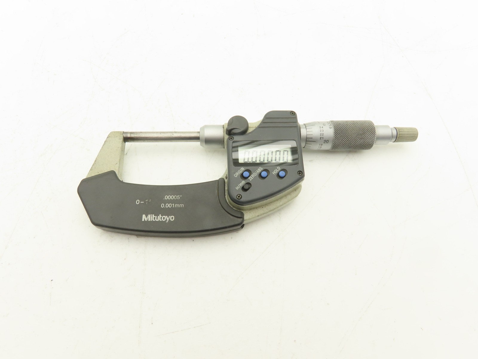 Mitutoyo 406-350 Digimatic Micrometer 0-1" 25mm Range Non-Rotating Spindle