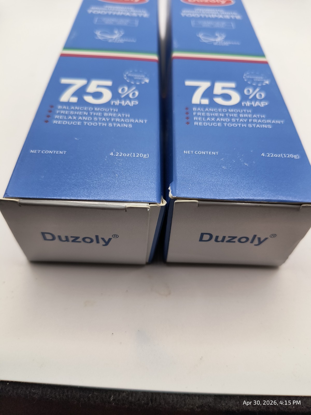2x 7.5% Hydroxyapatite Toothpaste Remove Yellow Tooth Stains For Sensitive Teeth