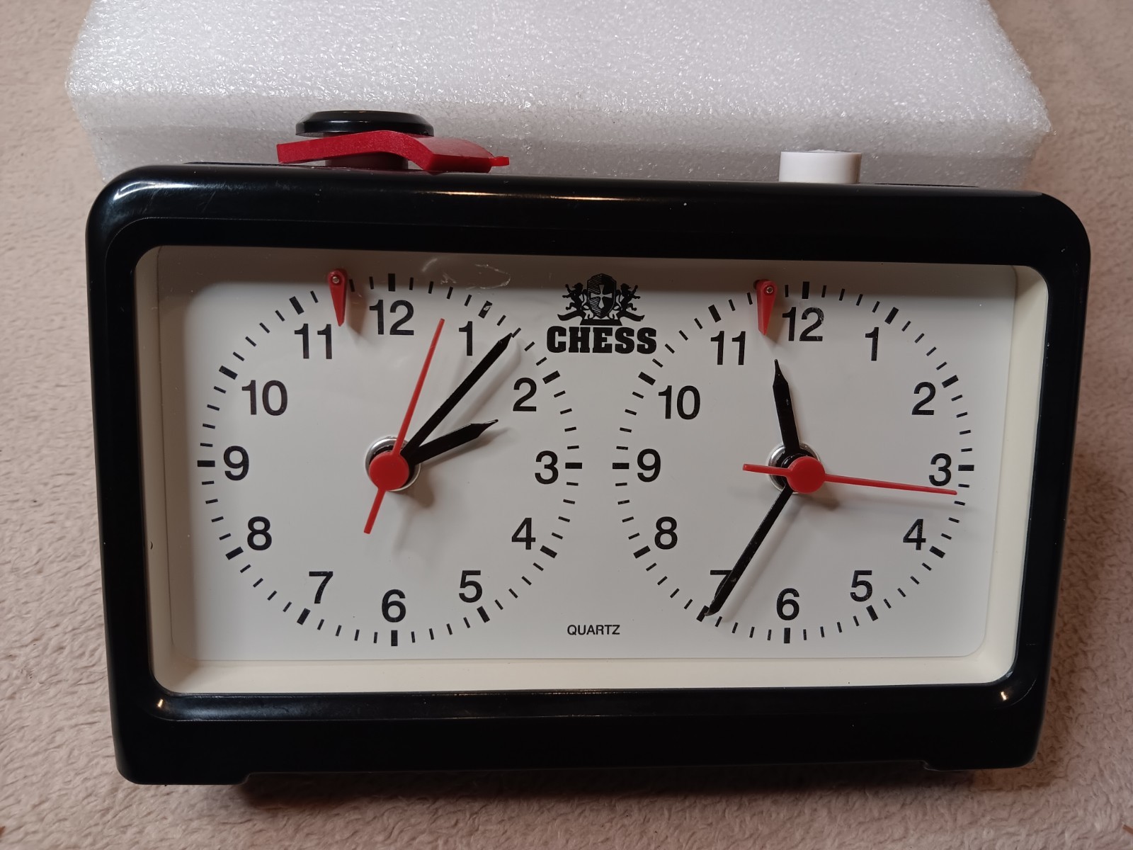 Chess Clock Digital Alarm Chess Timer w/Quartz Movement With Button Lock Clip
