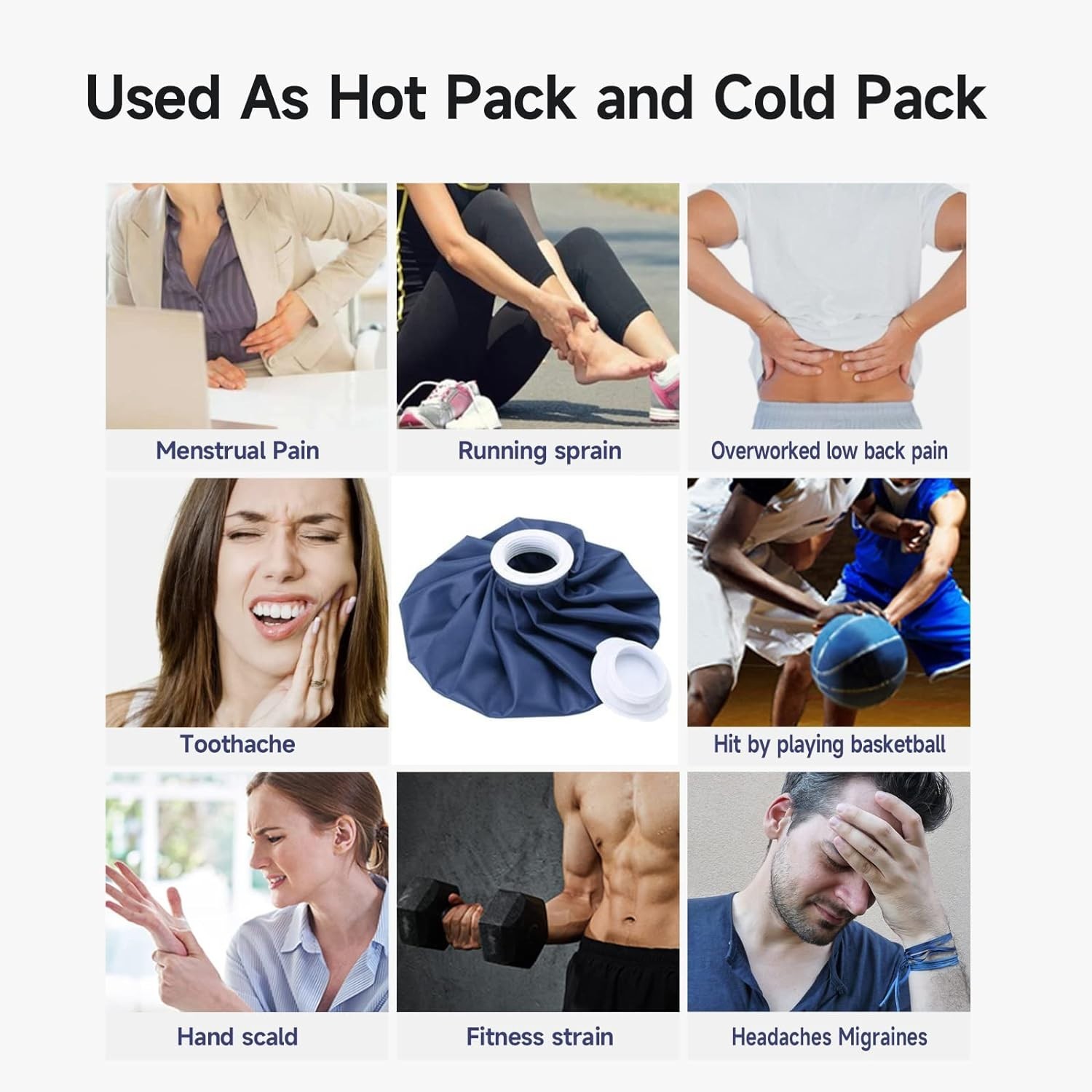6-Inch Breathable Ice Pack for Cold Therapy & Hot Compress - Safe & Effective