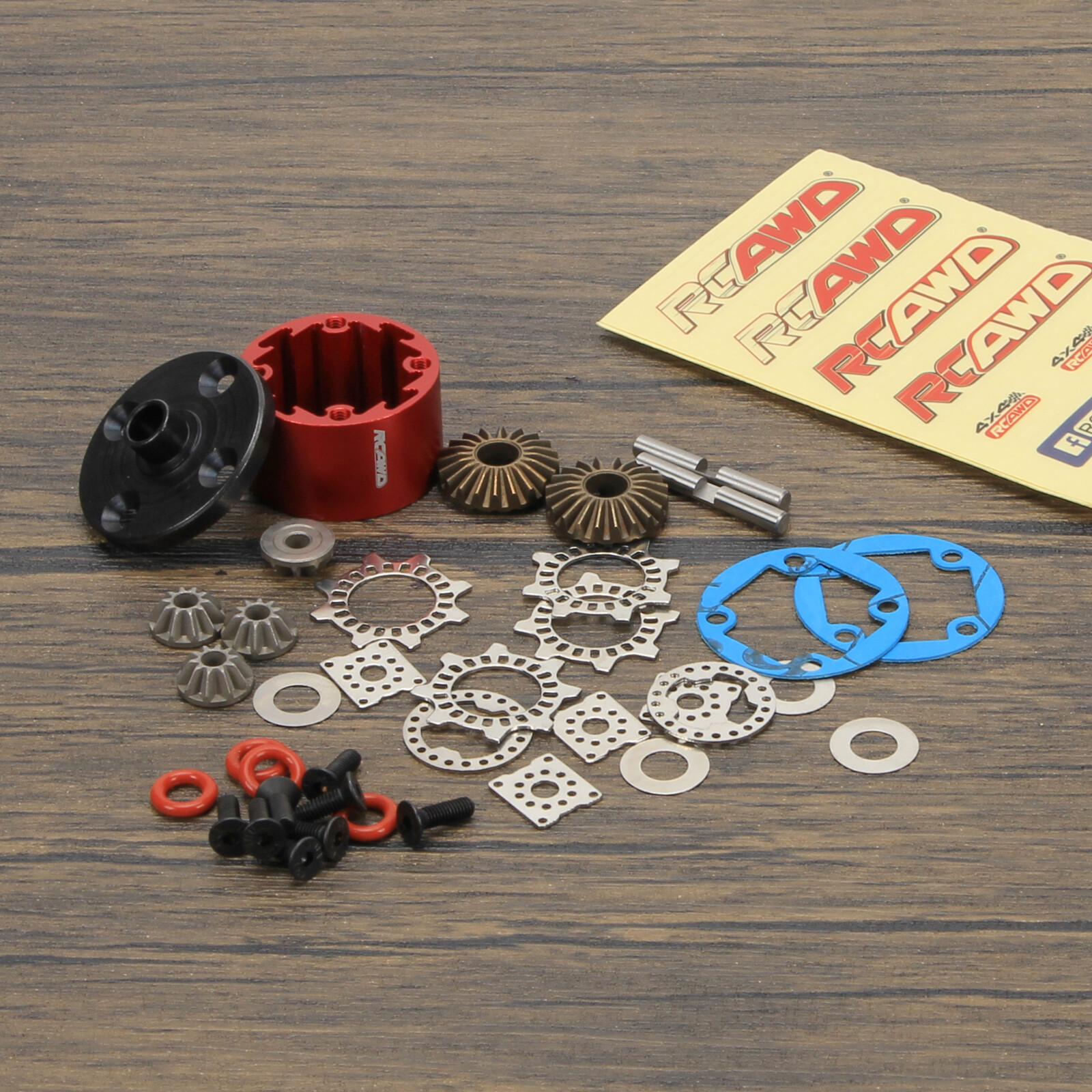 RCAWD Differential Case Cover with Gears for Arrma 1/8 OUTCAST Mojave Talion EXB