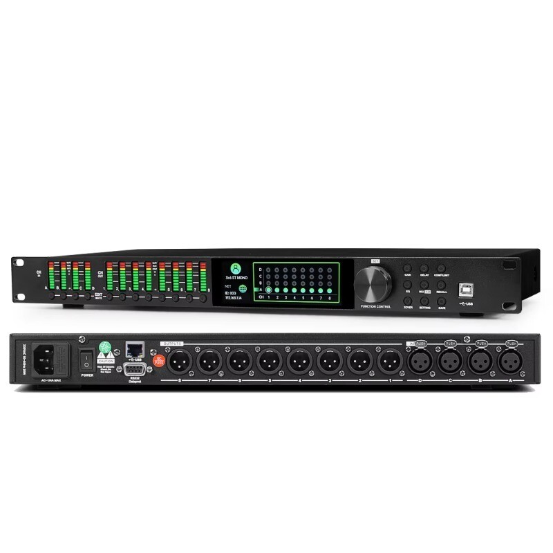 4 in 8 Out Speaker Audio Processor Professional Audio System Frequency Division