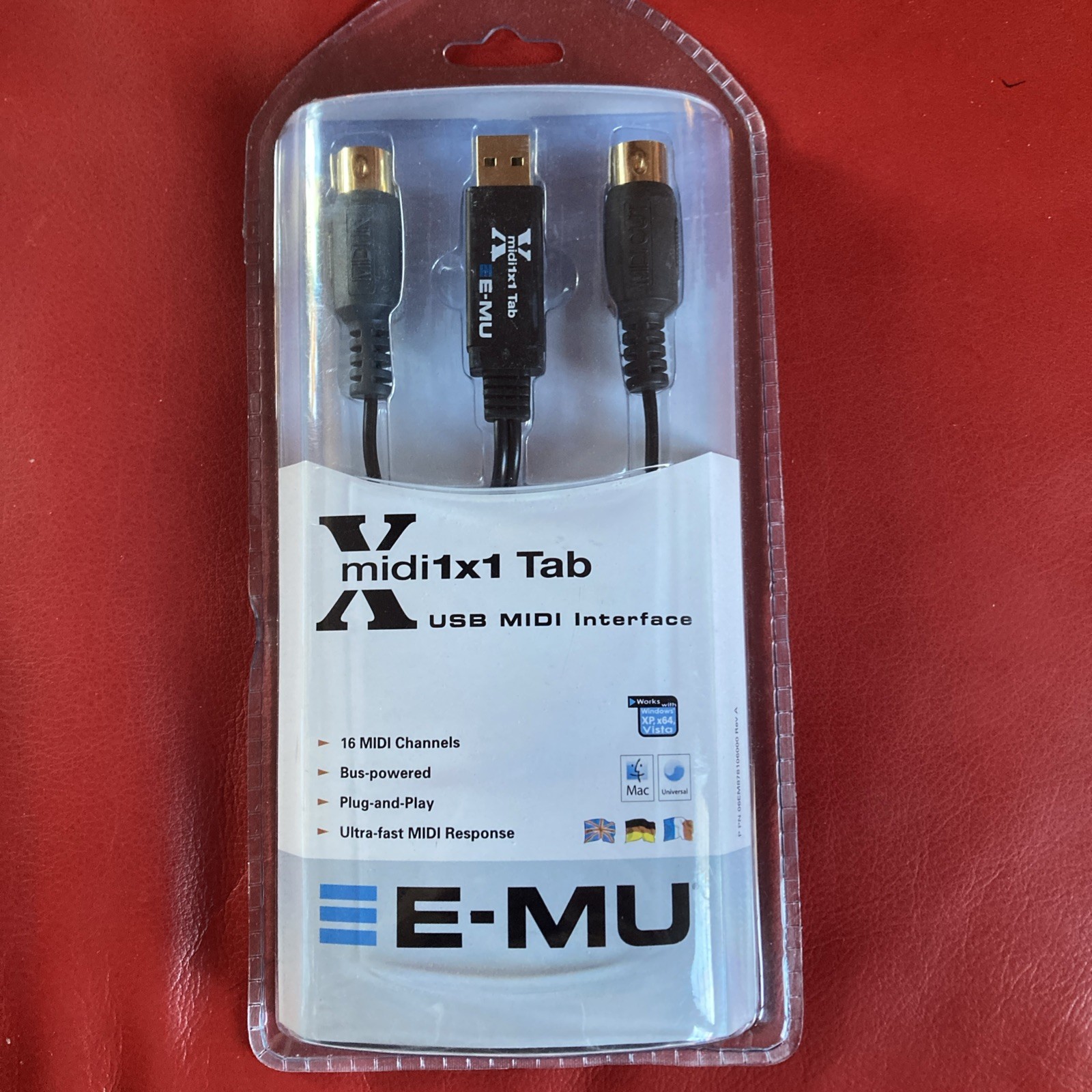E-MU XMIDI 1X1 Tab USB Midi Interface New Sealed