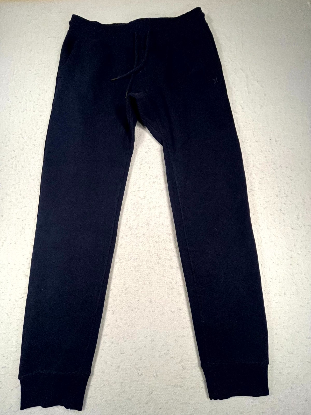 Hurley Sweatpants Mens Medium Black Fleece Lined Athletic Mid Rise Drawstring