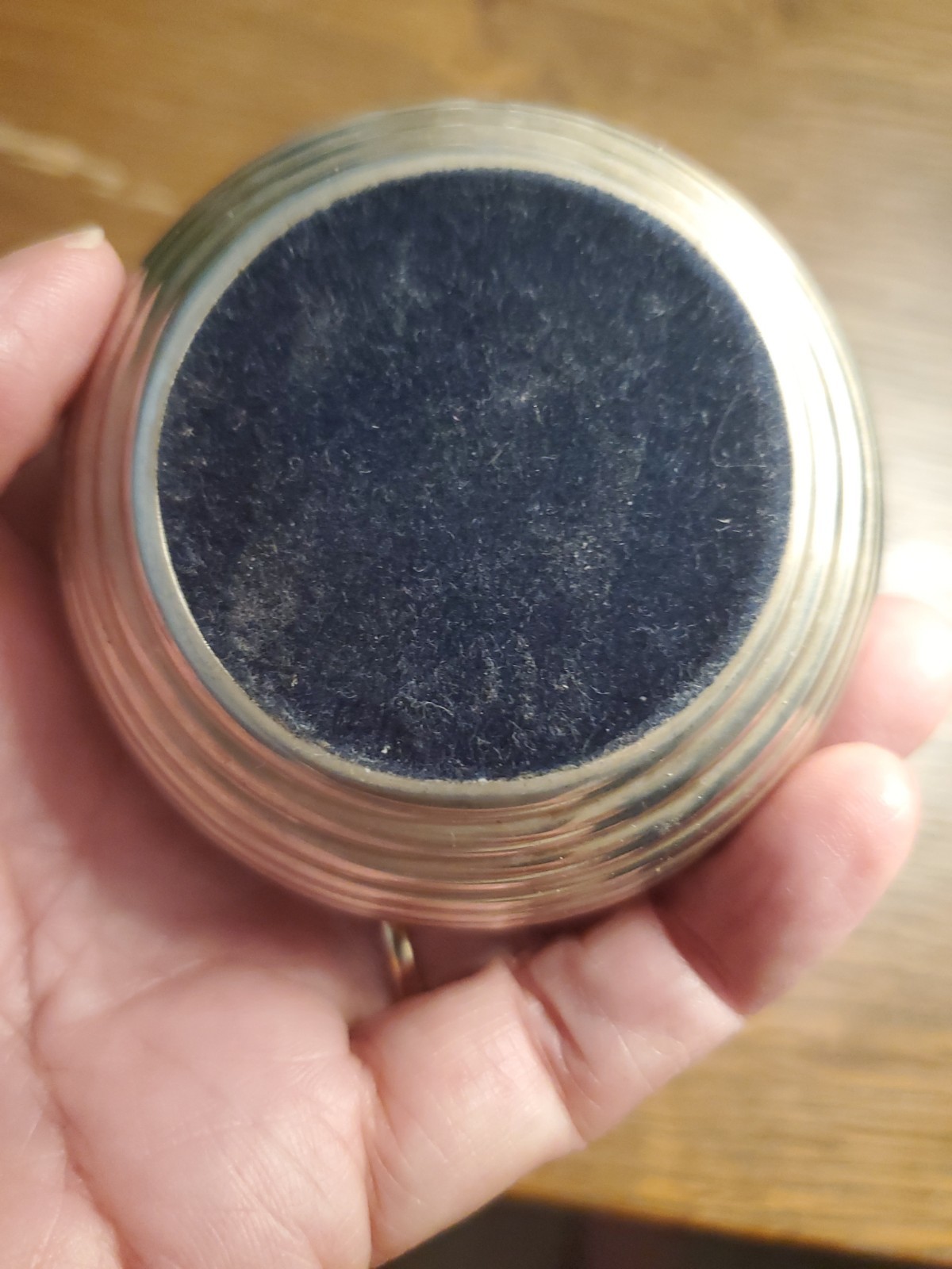 Vintage silver plated tea light holder/trinket box