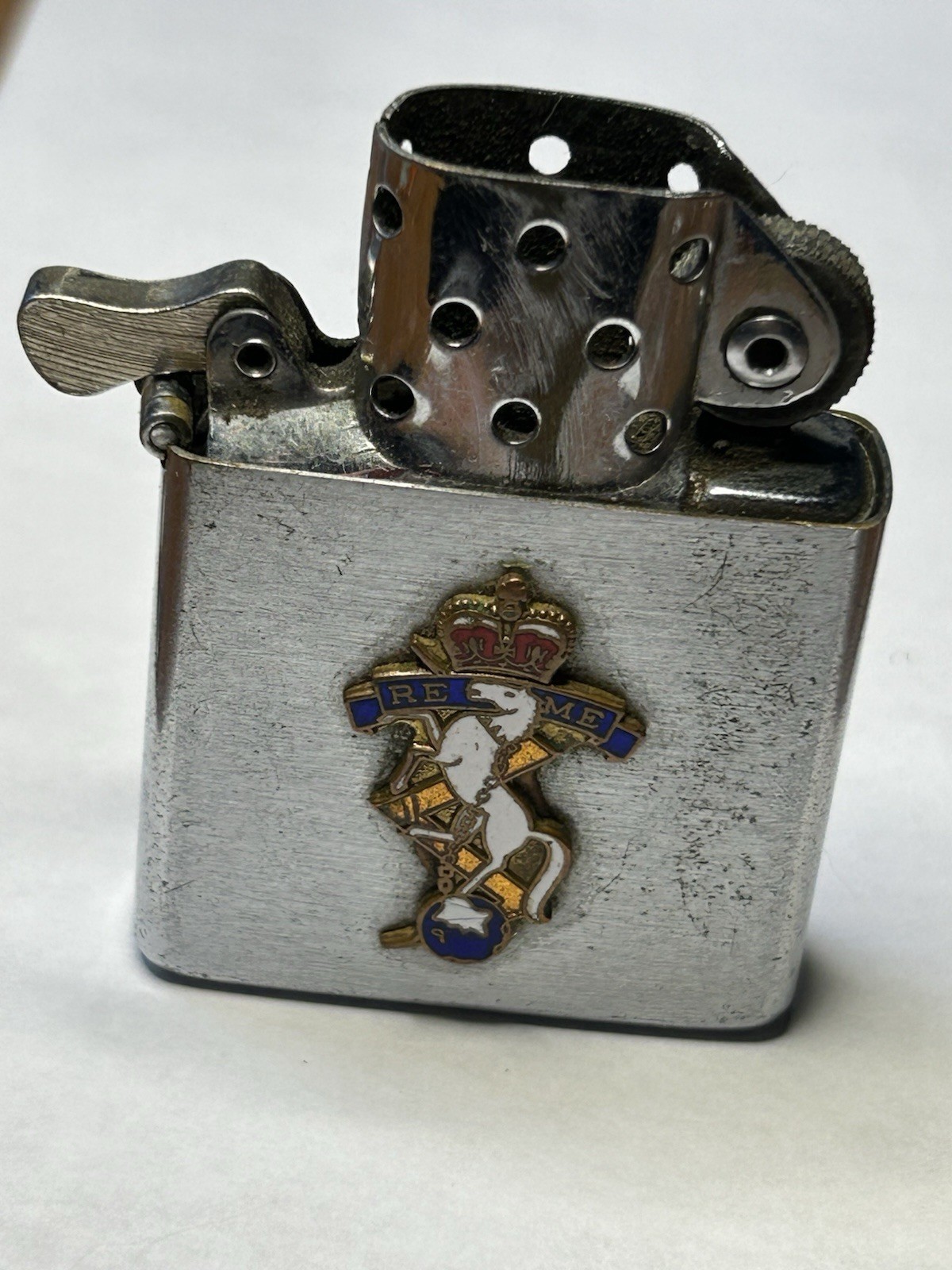 Vtg British REME WW2 Clean Cut Lighter Dragon MFG