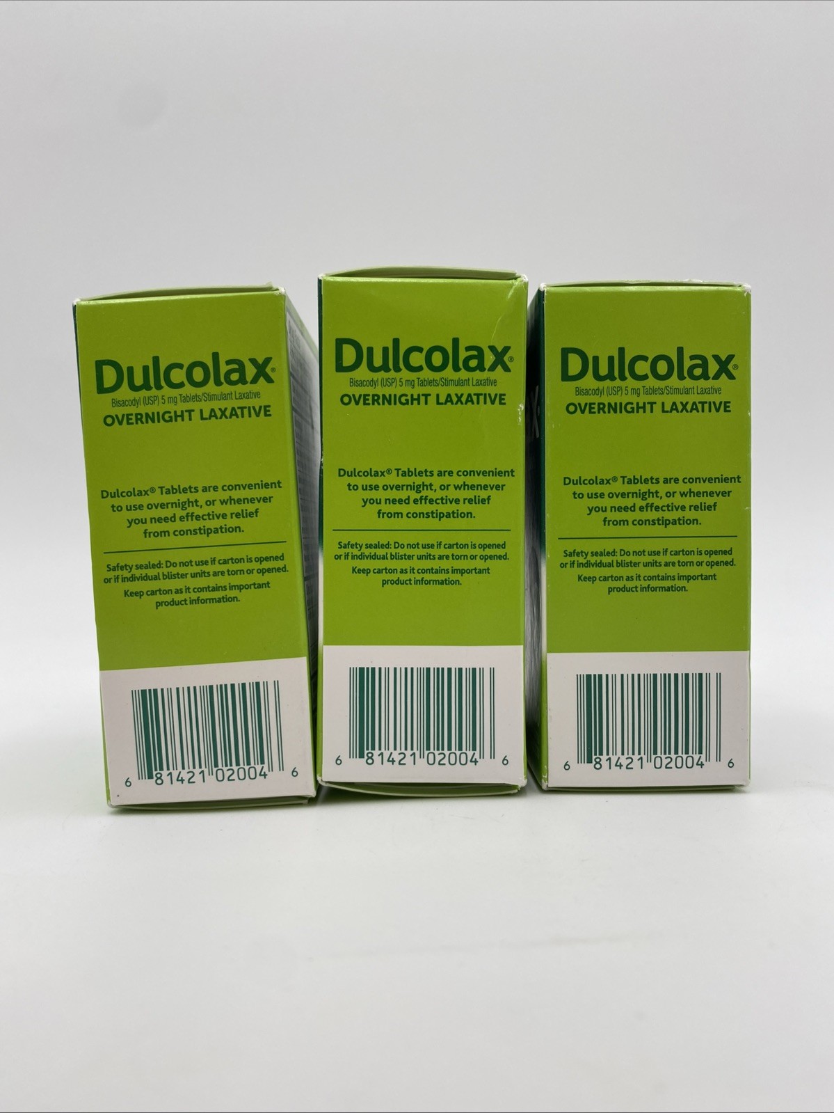 Dulcolax Laxative Reliable Overnight Relief 100 Ct Exp 3/28