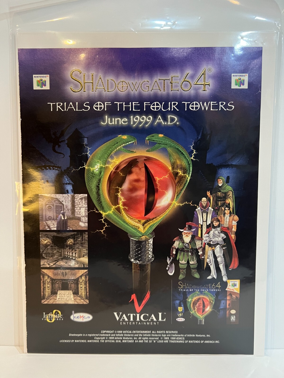 Shadowgate 64 - Promotional Video Game Magazine Ad - Nintendo - N64