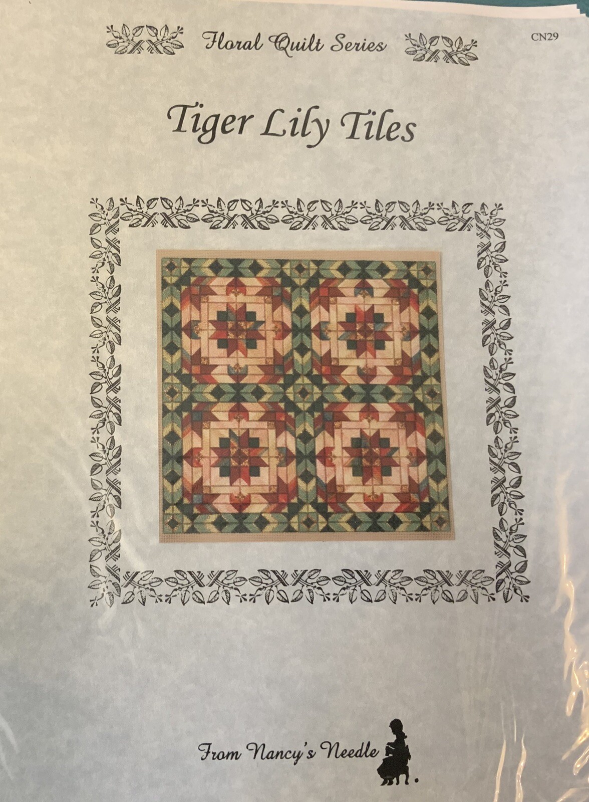 Nancy’s Needle Needlepoint Chart “Tiger Lily Tiles”
